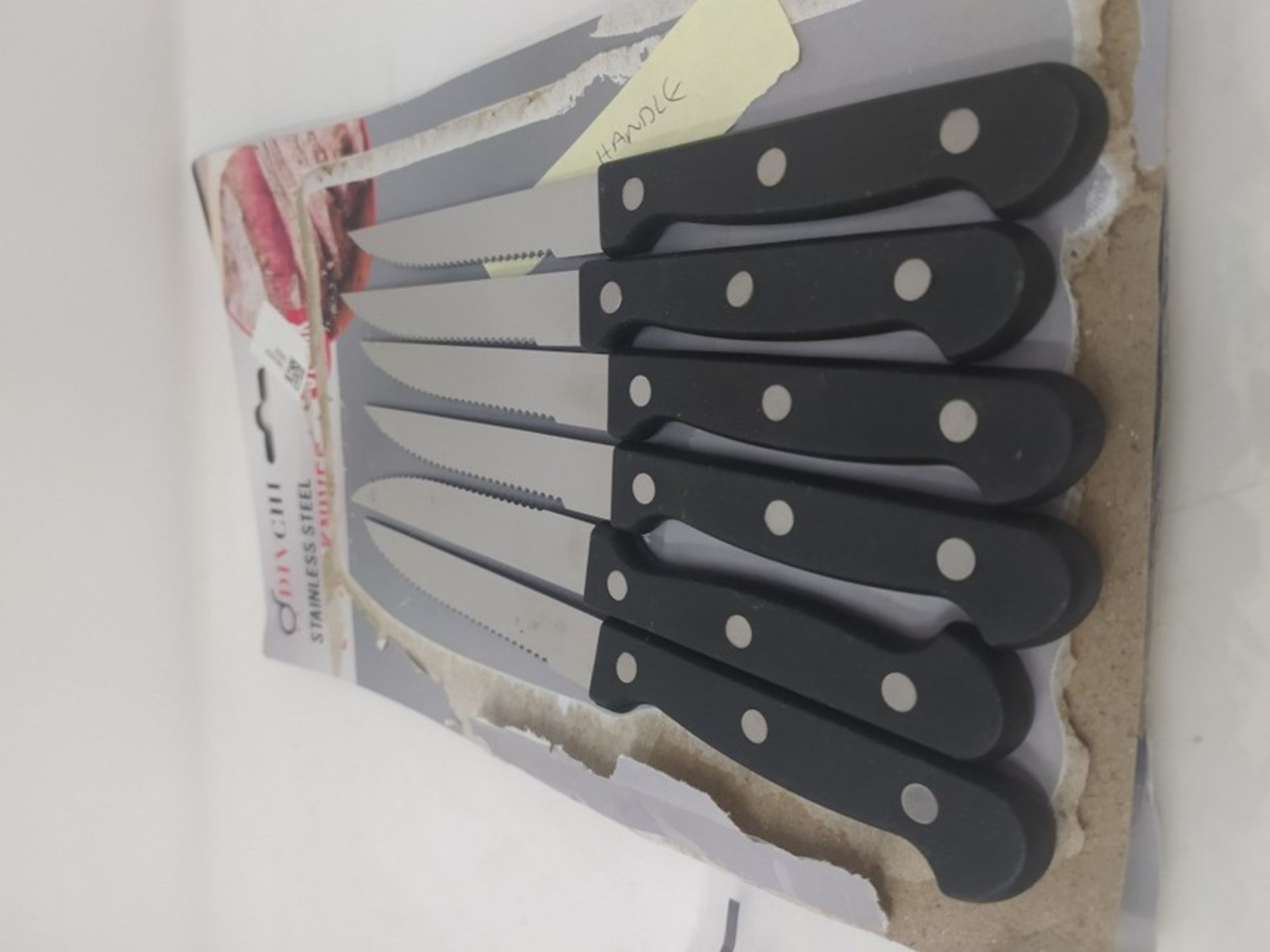 DIVCHI Steak Knives Set of 6 - Steak Knife Set - Serrated Steak Knives Dishwasher Safe - Image 2 of 4