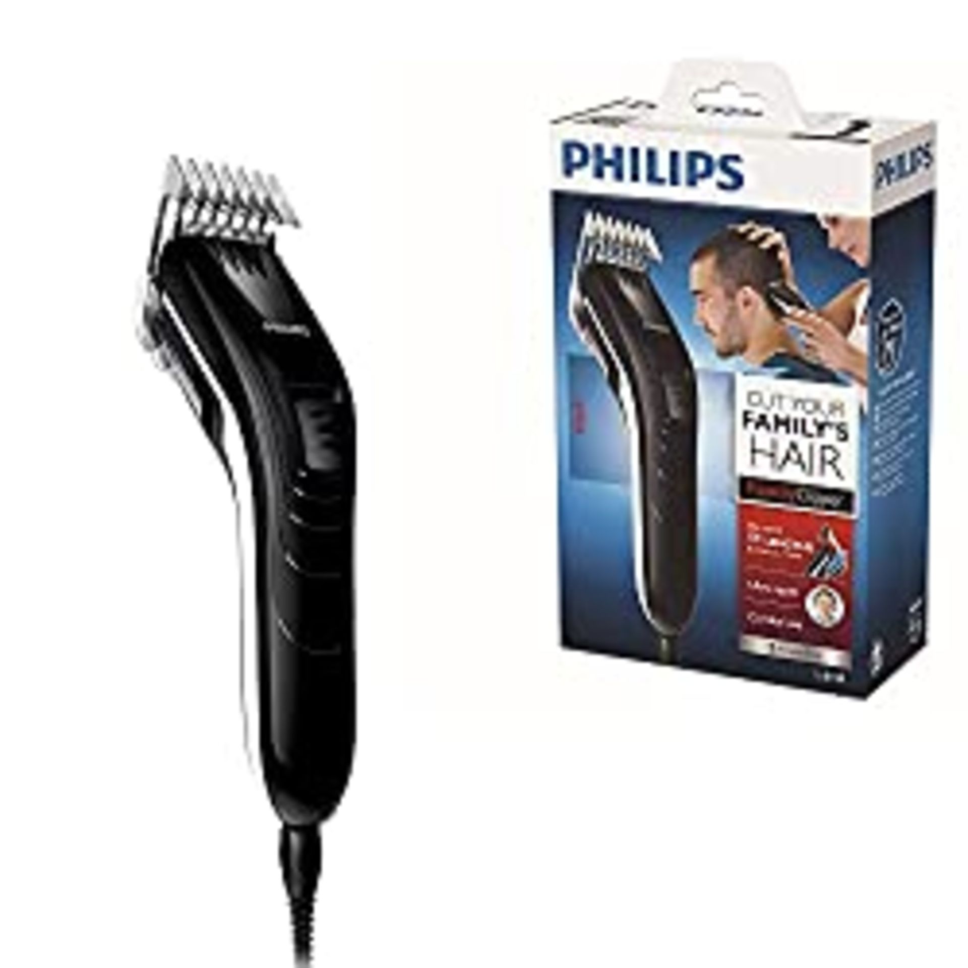 Philips Hair Clippers for Men, Ultra-Quiet Hair Clipper, Length Changing Dial with 11