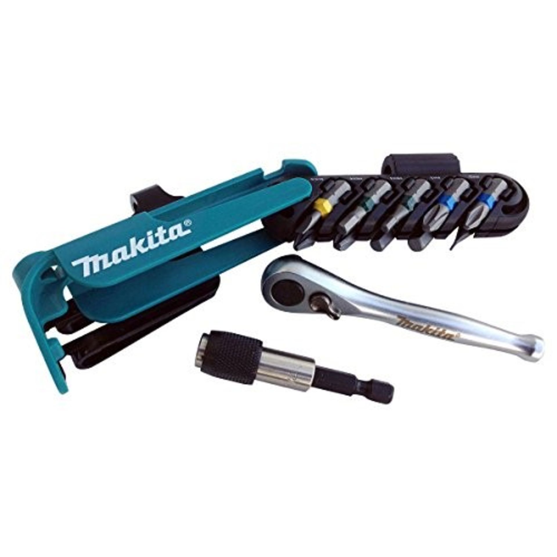 Makita P-79142 12 Piece Screwdriver and Ratchet Set, Blue, 9.6 x 5.4 x 3.4 cm