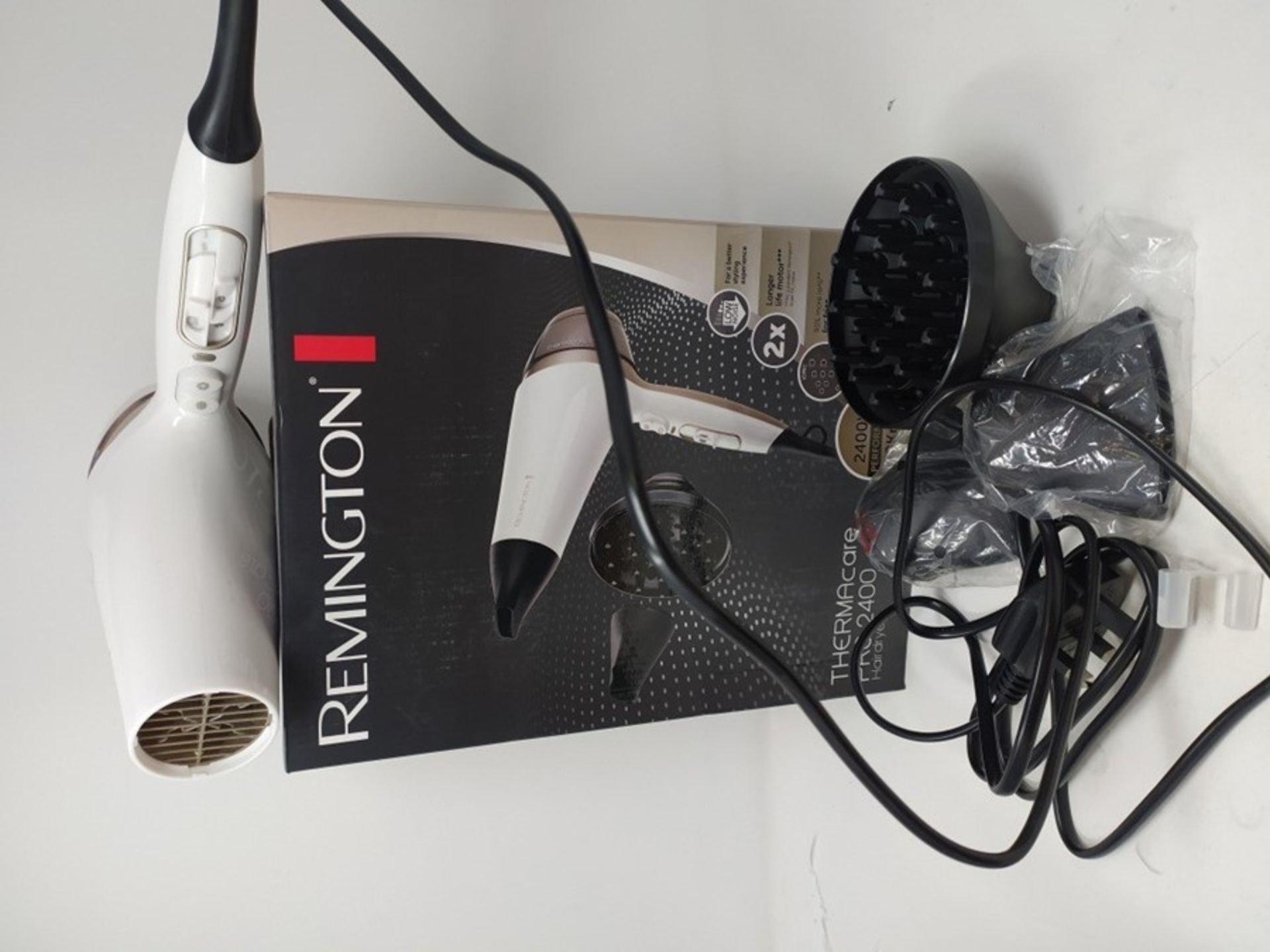 Remington Thermacare Pro Hair Dryer with Two Concentrators and Diffuser, Three Heat an - Image 2 of 2