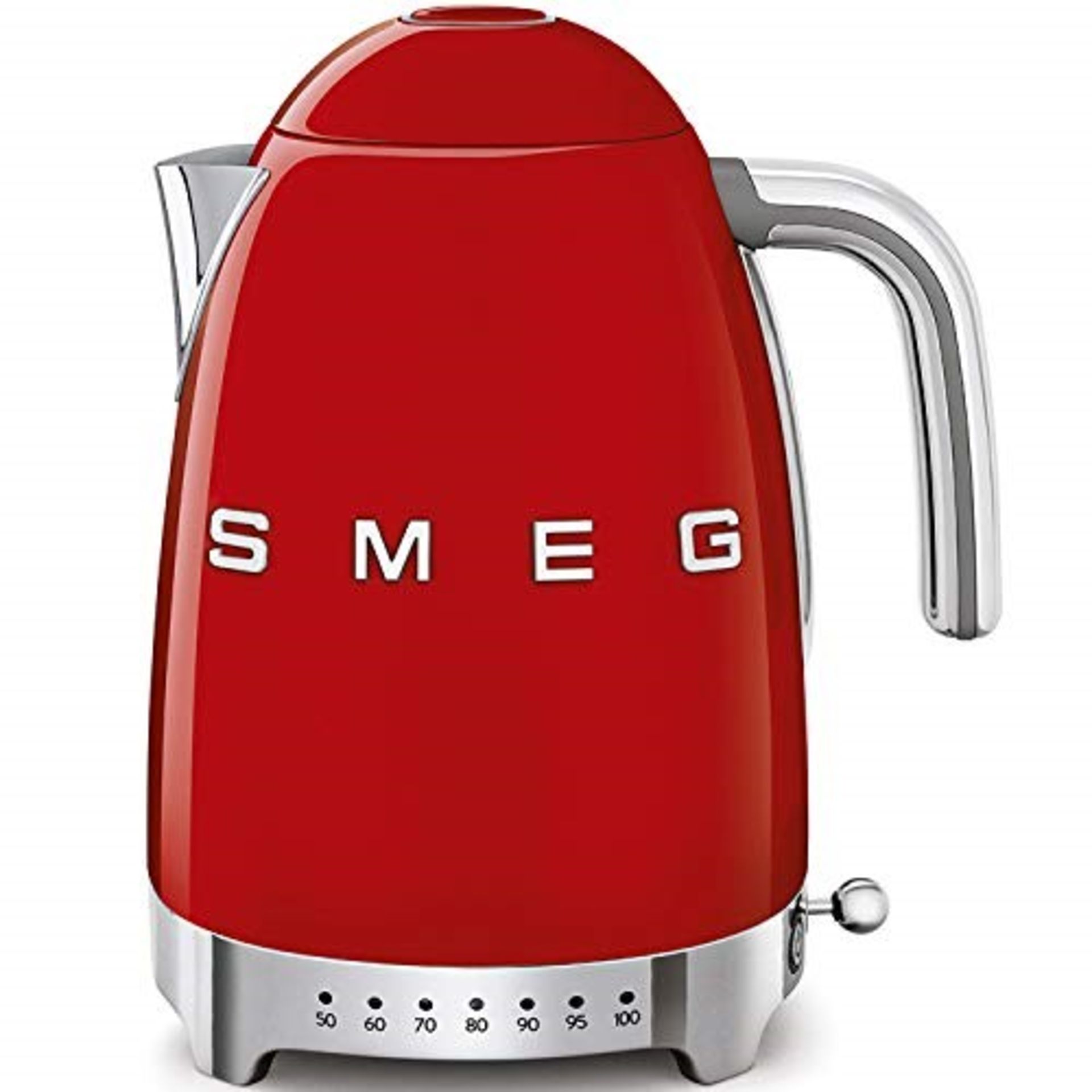 RRP £203.00 Smeg KLF04RDEU Electric Kettle with Temperature Control KLF04RDEU-red, red