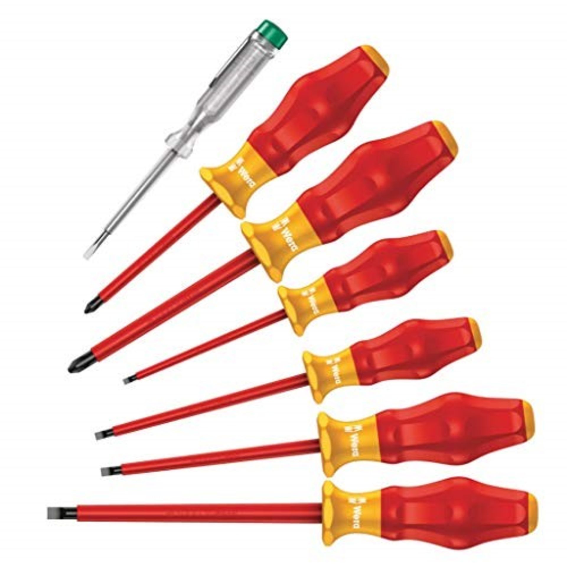 Wera 31575 Kraftform Comfort VDE Screwdriver Set, 7 Pieces