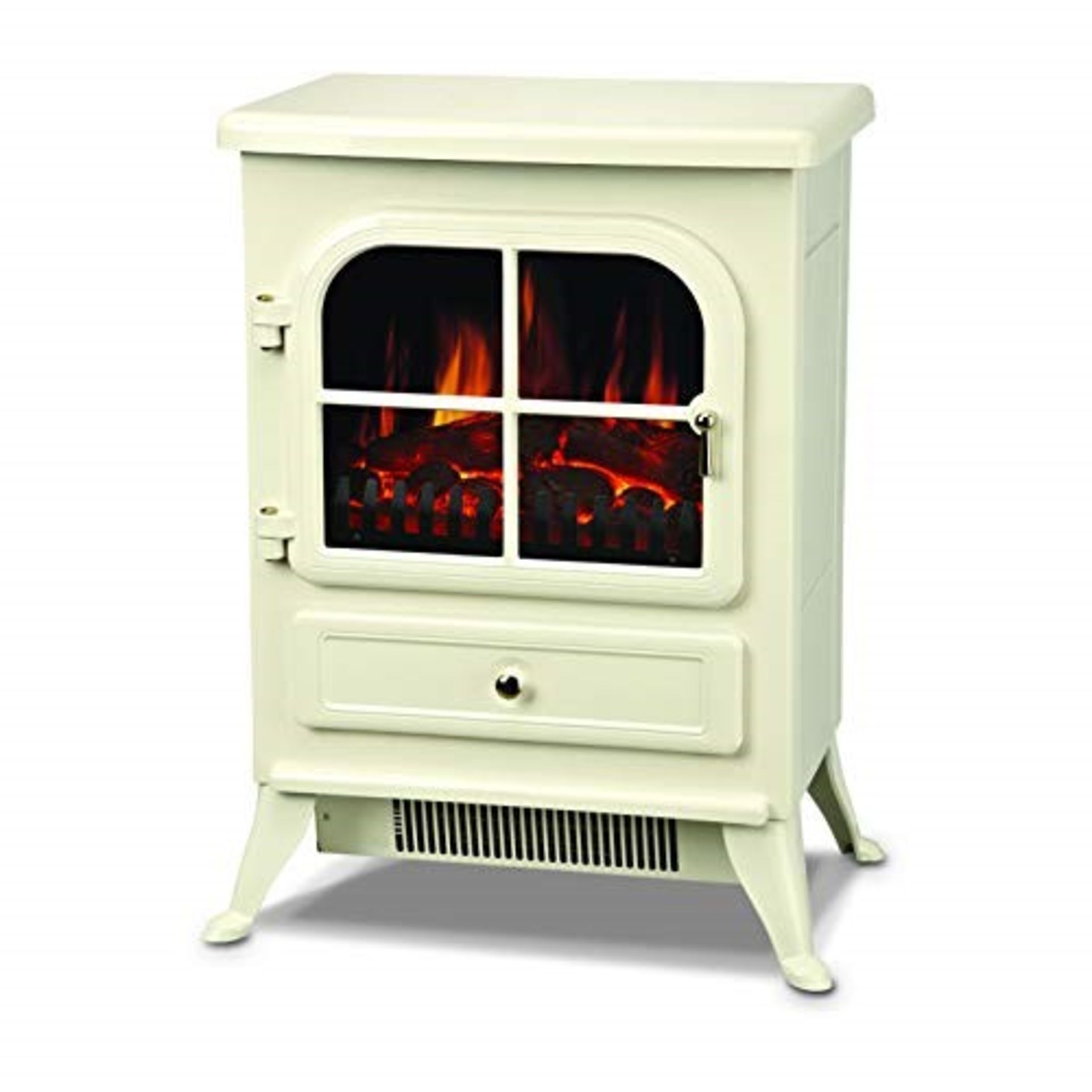 RRP £69.00 De Vielle Classic Electric Stove, Plastic, Cream, 41.5cm x28cm x54 cm