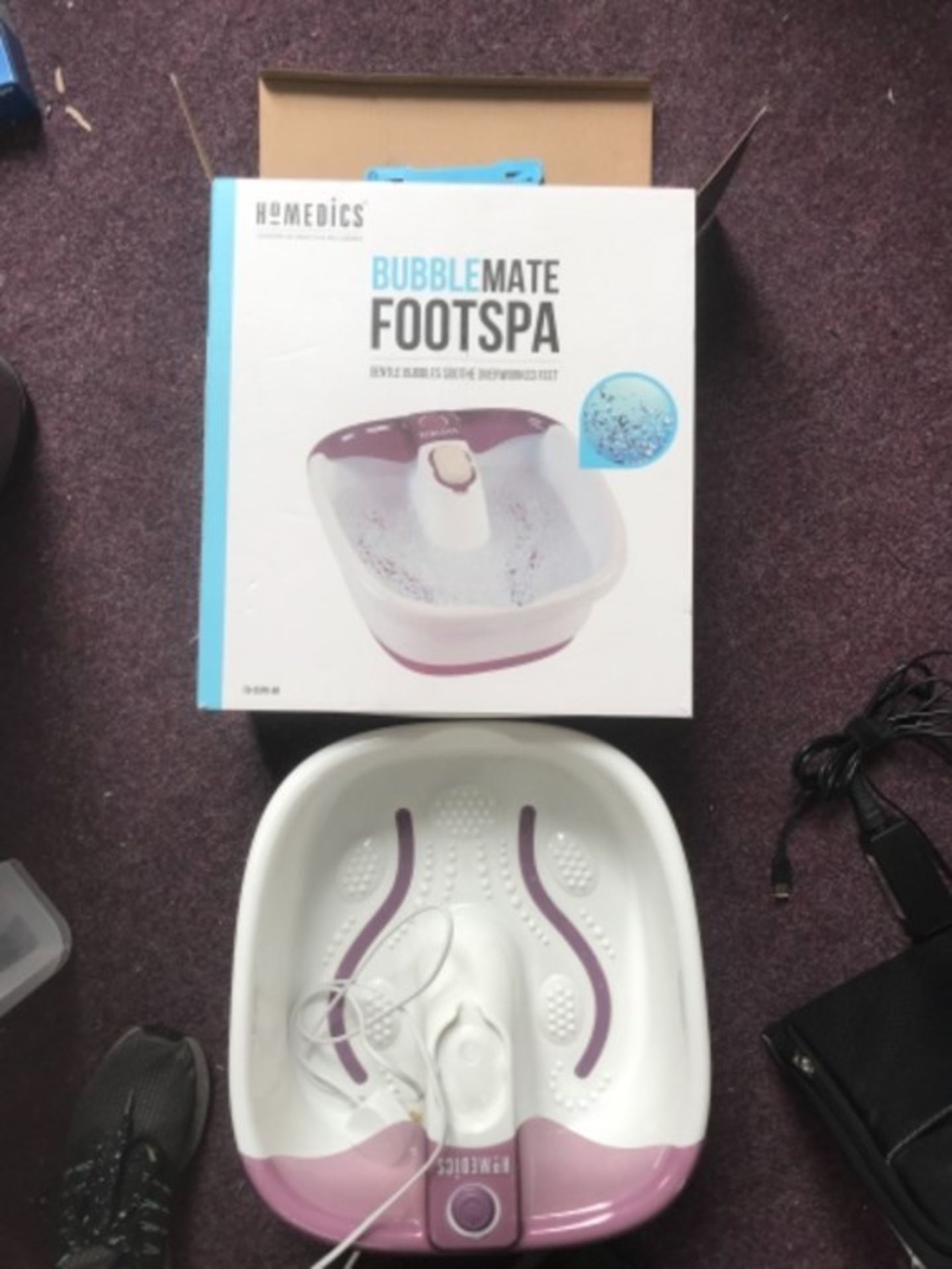HoMedics Bubblemate Foot Spa and Massager with Heat/Keep Warm Bubbles, Soothing Soak M - Image 2 of 2