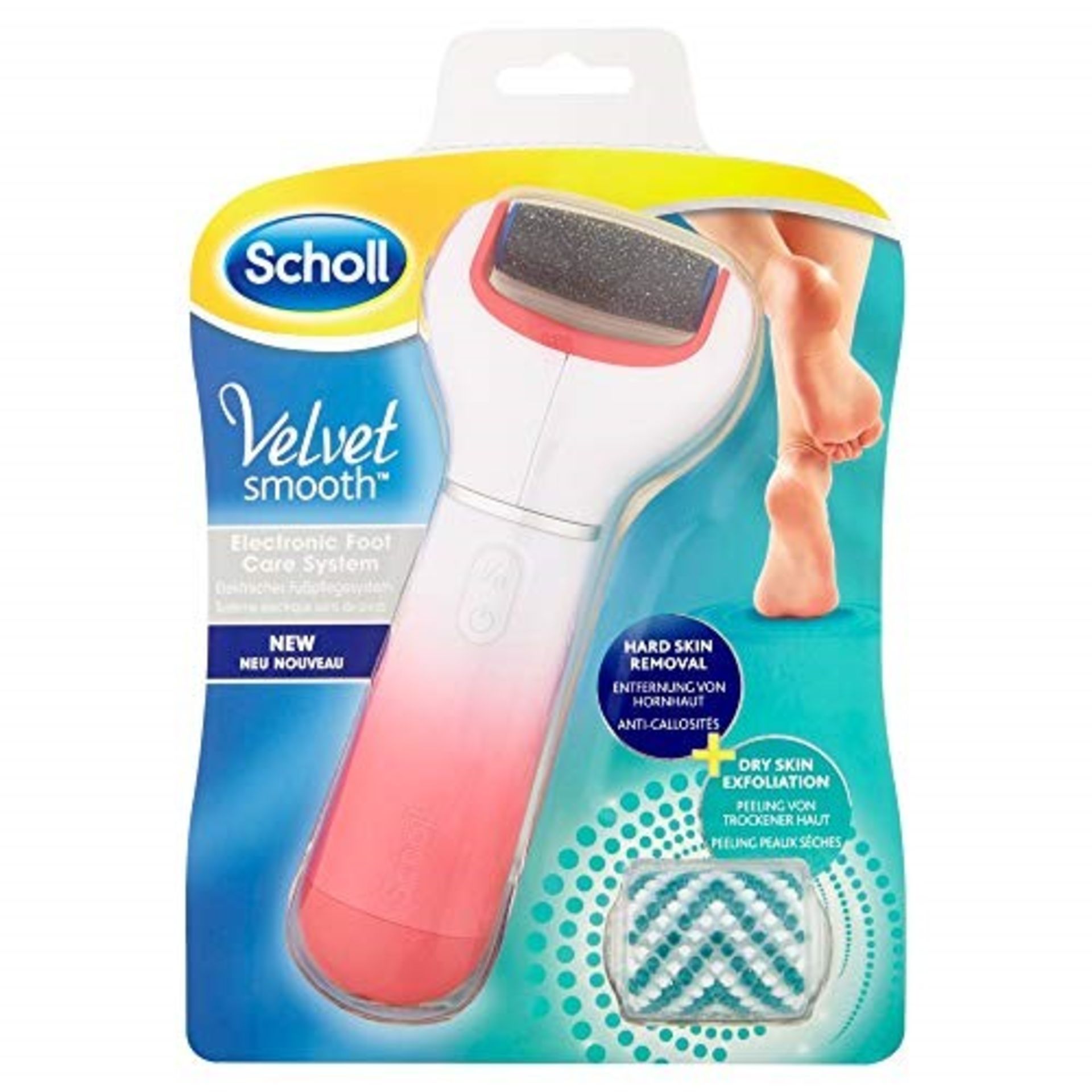 Scholl Velvet Smooth Electric Foot File with Exfoliating Refill