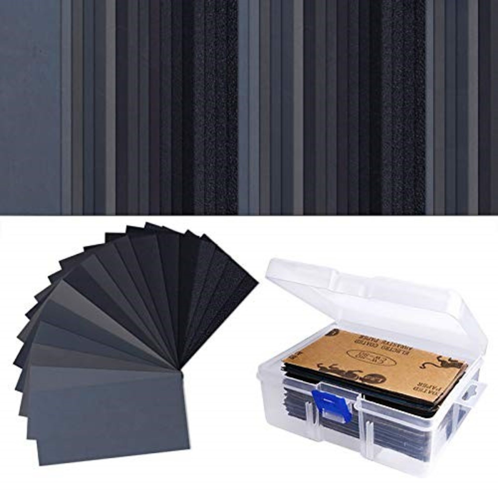 Sandpaper Assorted Wet/ Dry, 102 Pieces 60 to 3000 Grit Sandpaper Assortment, 3 x 5.5