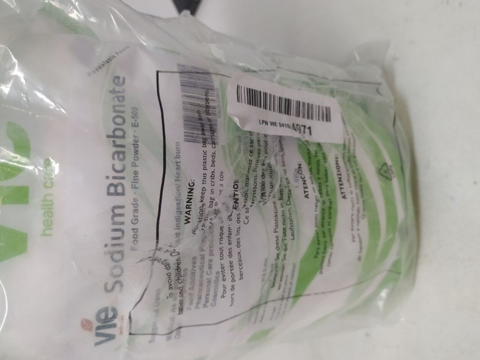 VIE Sodium Bicarbonate, Resealable Pouch, 1.8Kg - Image 2 of 4