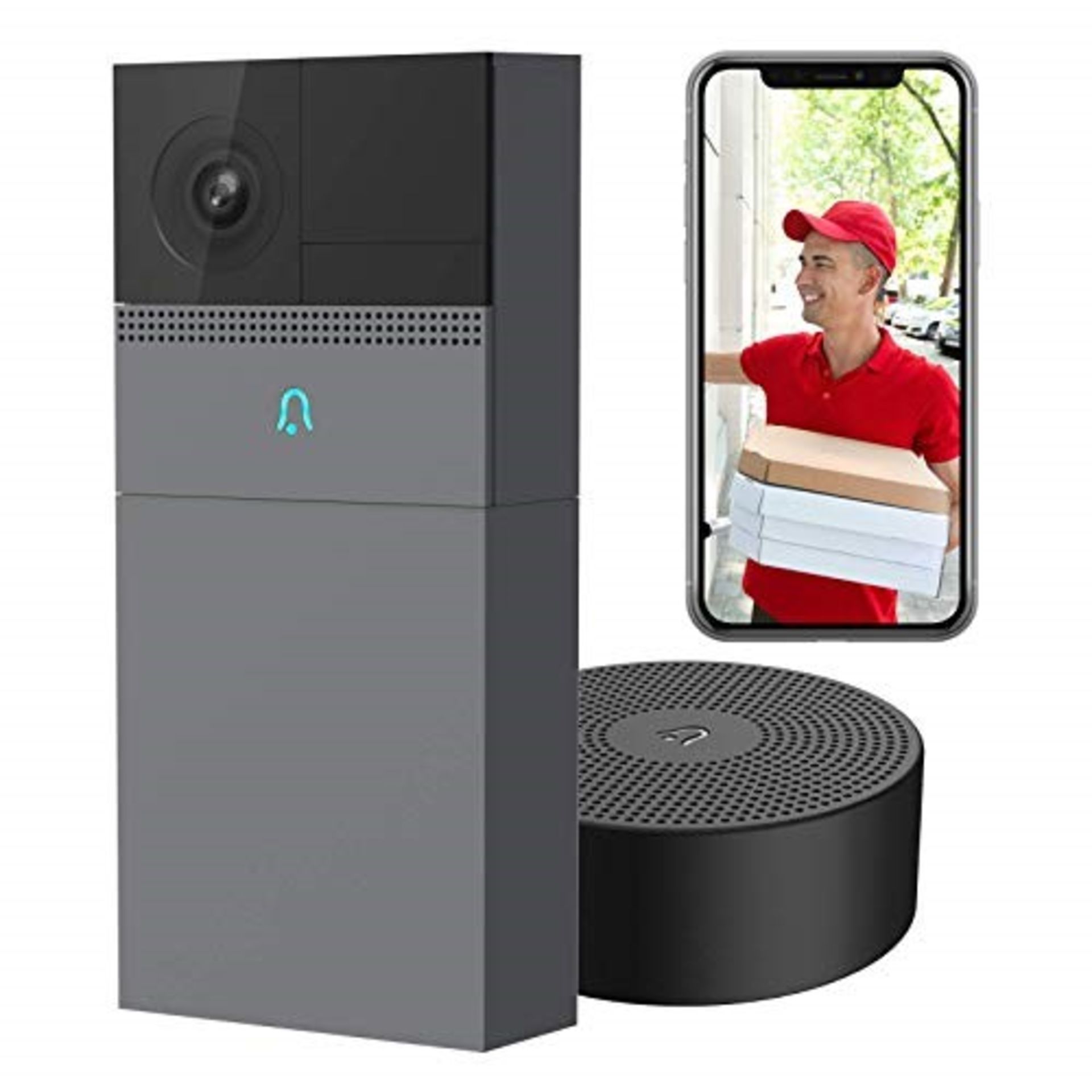 RRP £63.00 Wireless Doorbell Camera Laxihub B1, WiFi Security Outdoor Bell with Motion Detection,