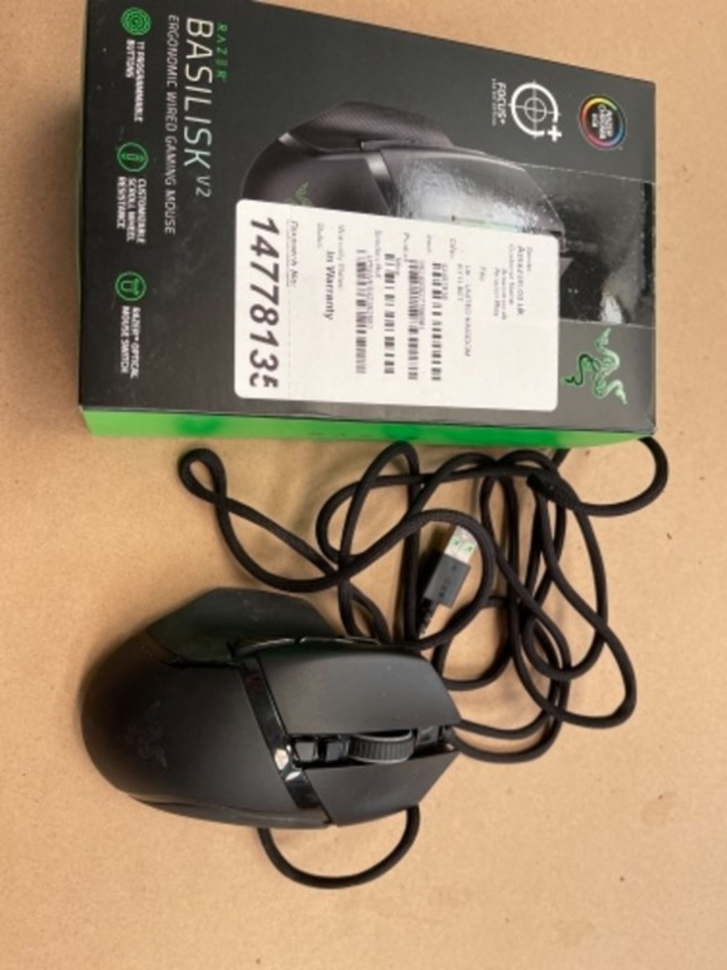 Razer Basilisk V2 - FPS Gaming Mouse (Gaming Mouse with New 20,000 DPI Focus + Optical - Image 2 of 2