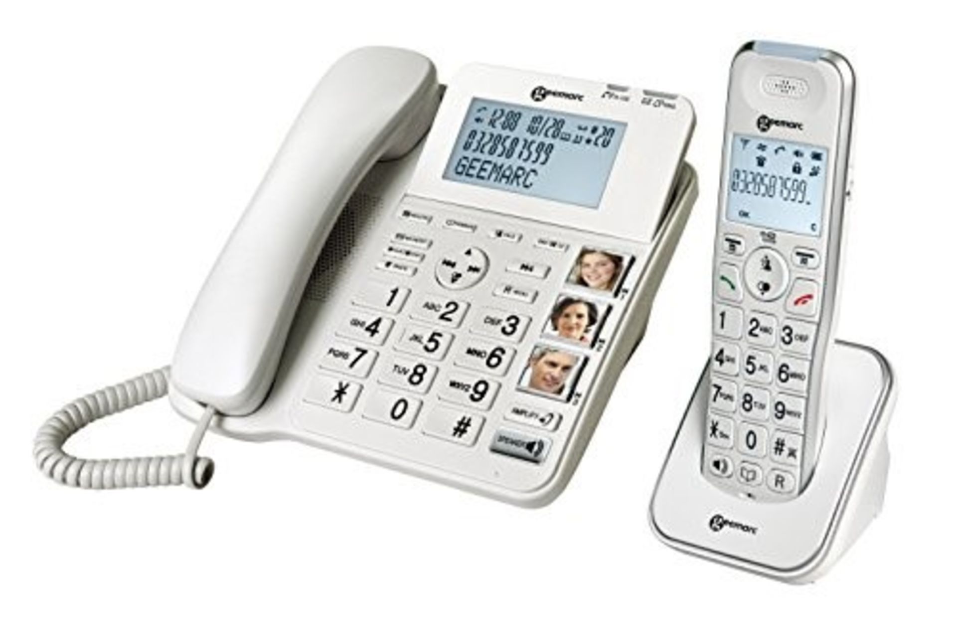 RRP £61.00 Geemarc AMPLIDECT COMBI 295- Amplified Double Corded and Cordless Telephone with Answe