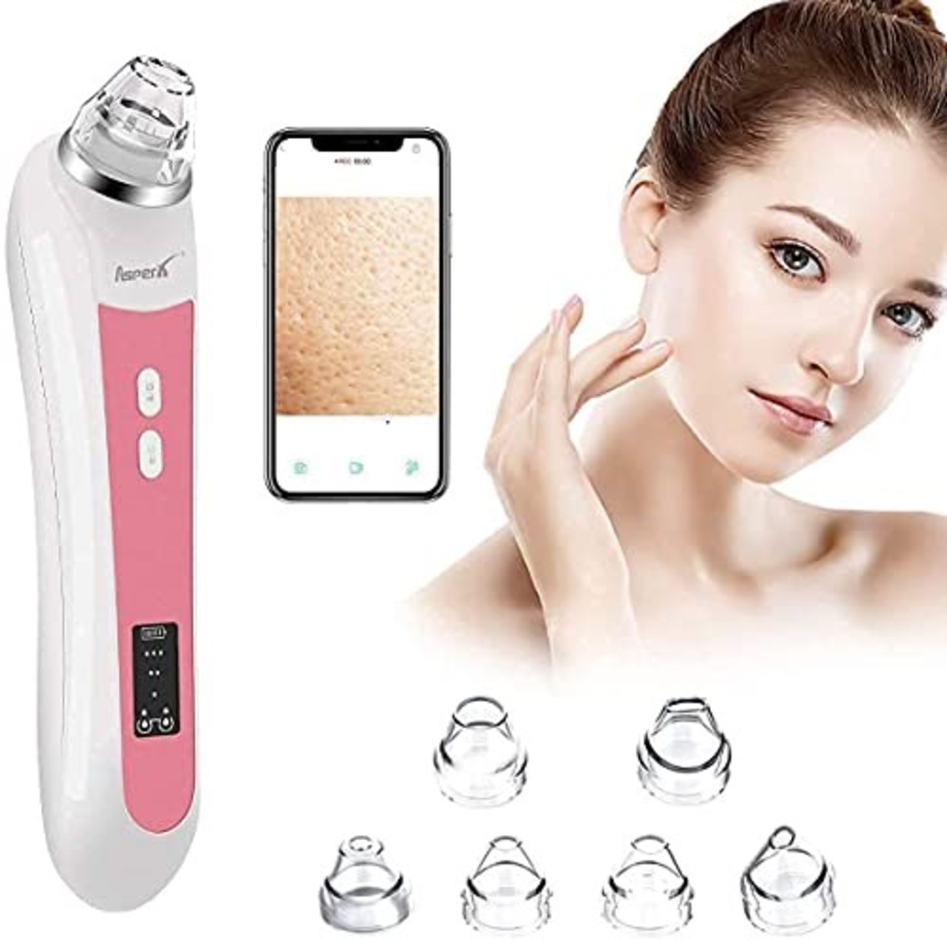 Blackhead Vacuum, AsperX 5.0 Megapixels Visible Blackhead Remover Facial Pore Vacuum,