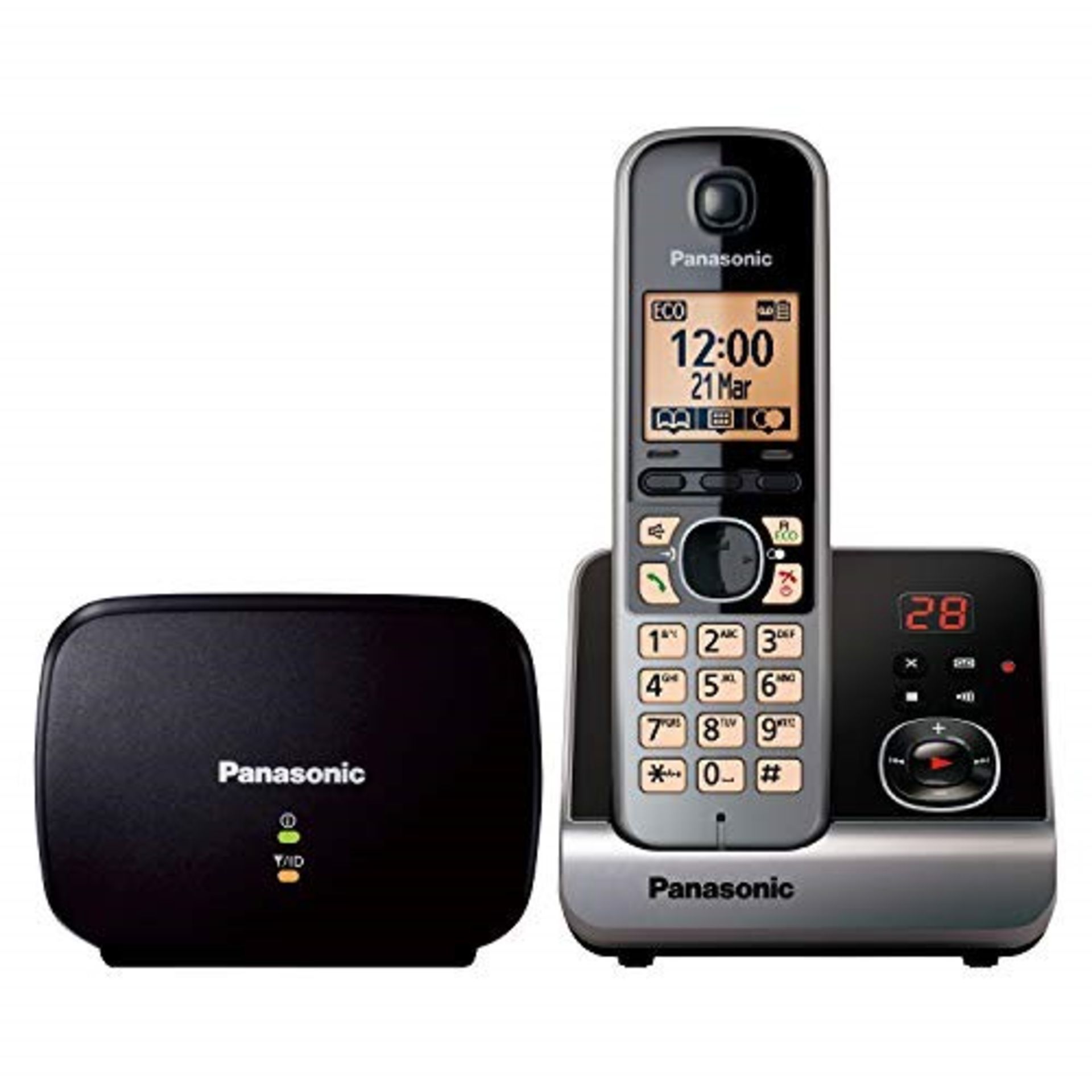 RRP £67.00 Panasonic KX-TG6761 - telephones (DECT, Desk, Black, LCD, AAA, Polyphonic)