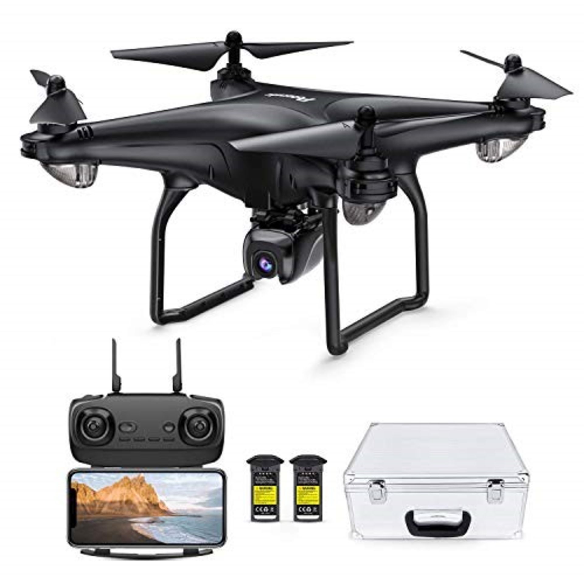 RRP £166.00 Potensic D58 GPS Drone with 2K Camera ,5G WiFi FPV Live Transmission Drone for Adults,