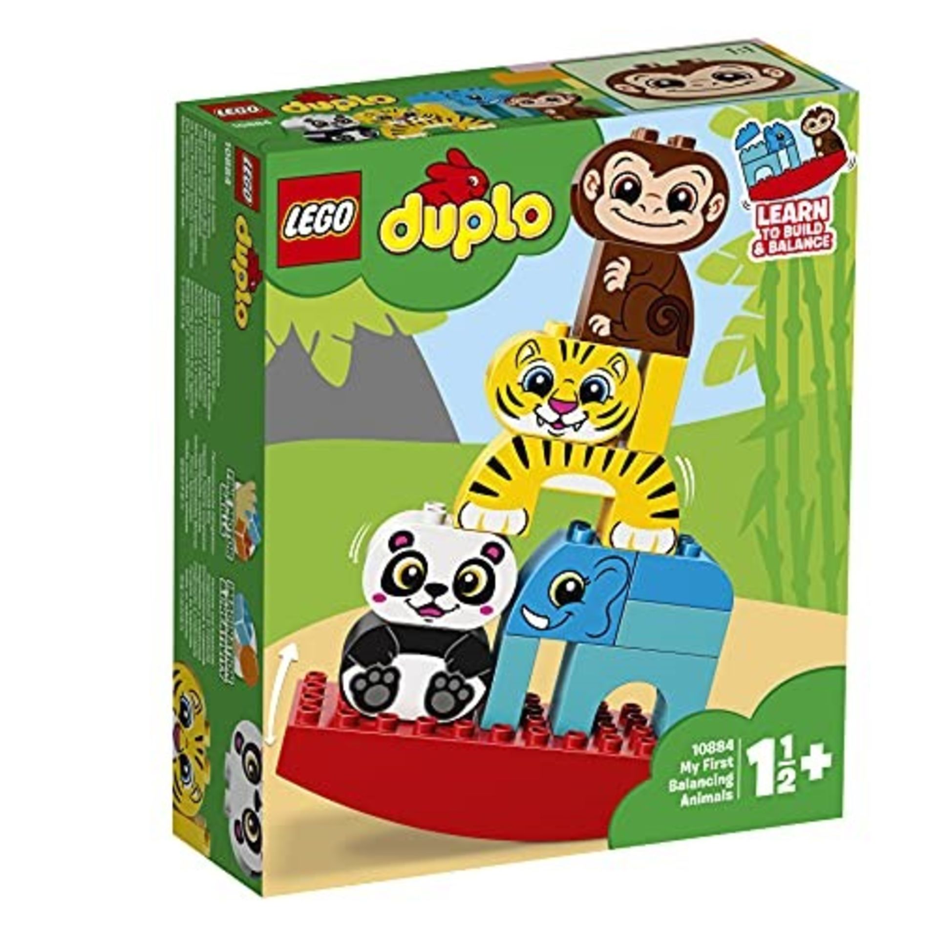 LEGO 10884 DUPLO My First Balancing Animals Building Bricks Set, Preschool Toys for 1.