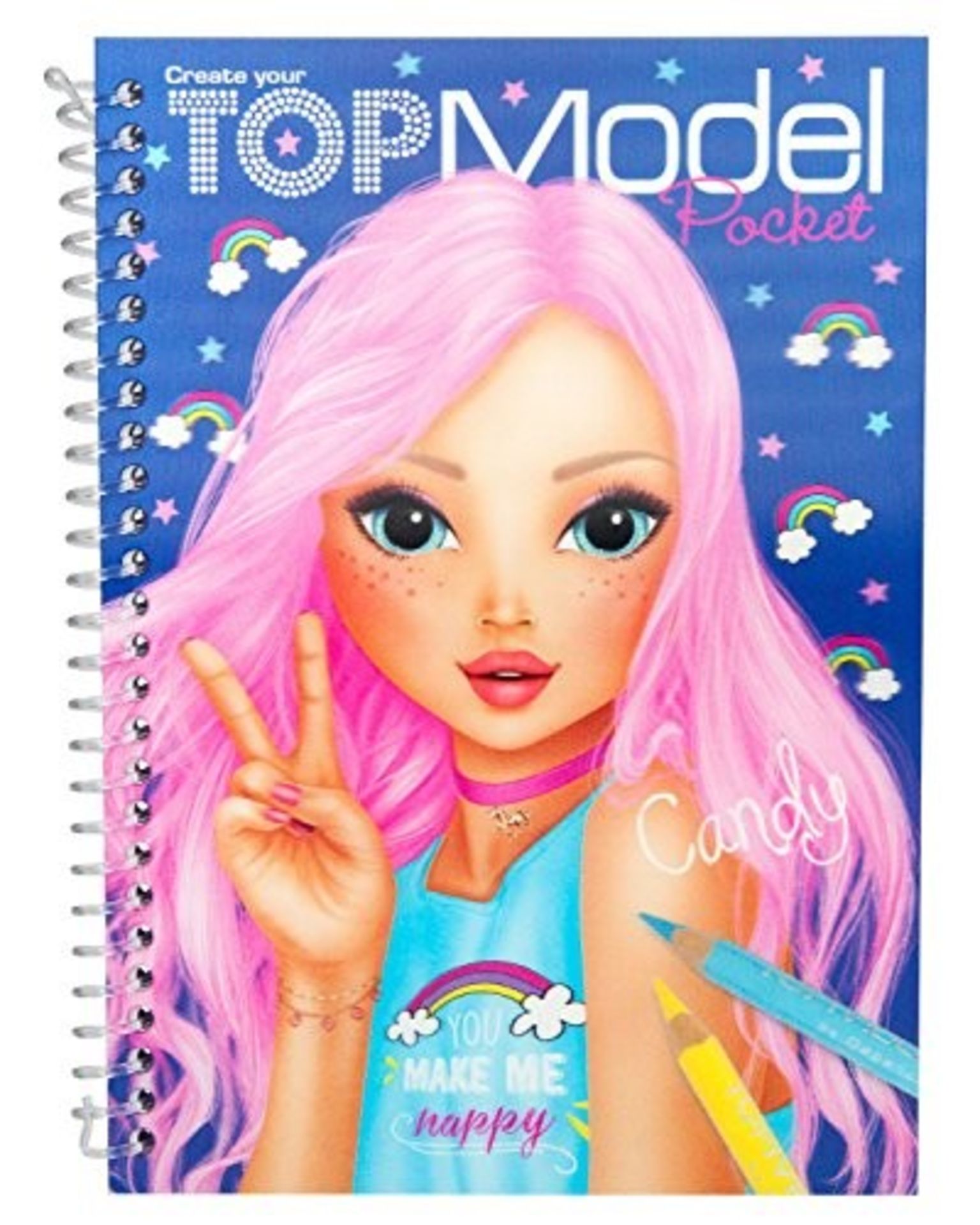 Depesche 7857-L-Coloring Book with 3D Cover TOPModel, Assorted