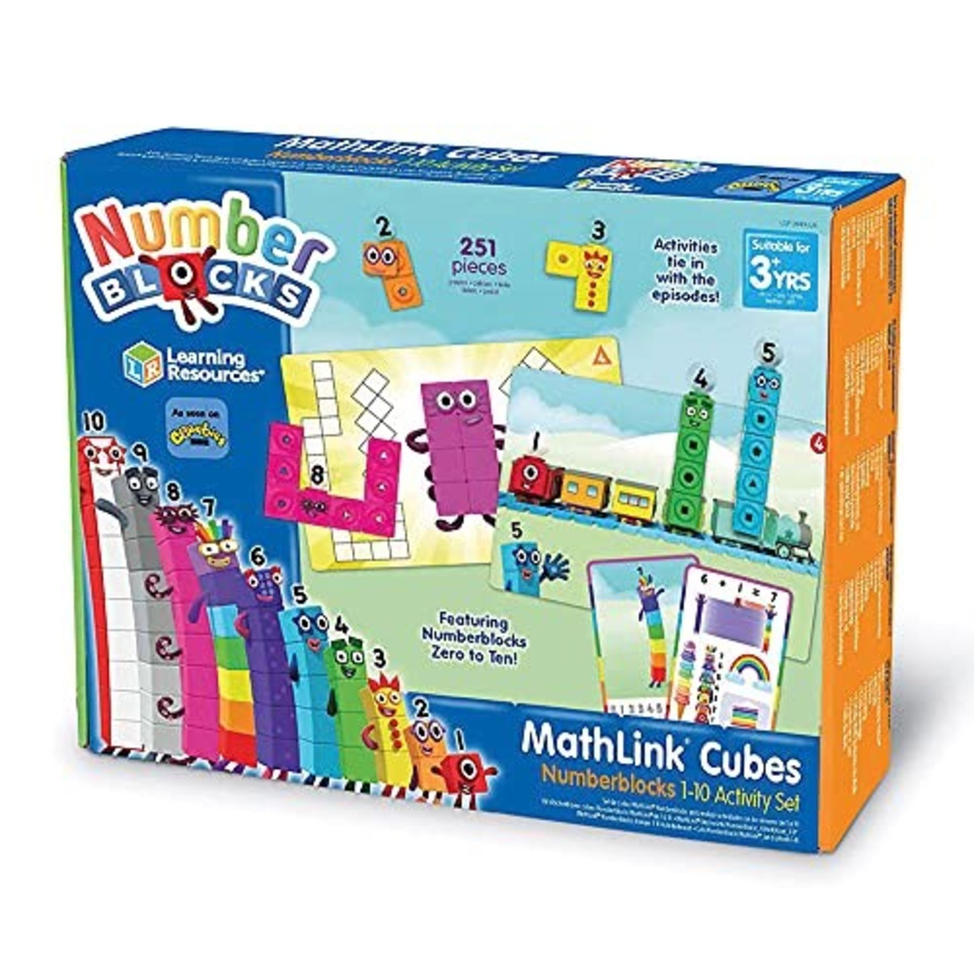 Learning Resources LSP0949-UK MathLink Cubes Numberblocks 1-10 Activity Set, Early Yea