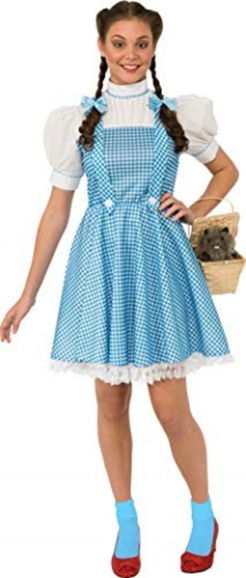 Rubie's Official 887378 Wizard of Oz - Dorothy Costume - Teen - Blue/white