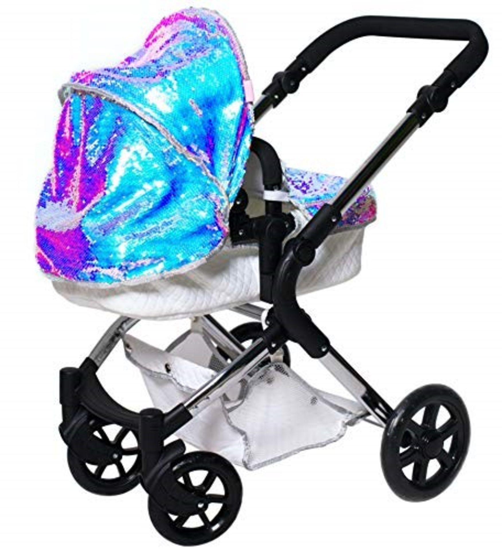 RRP £72.00 Roma Polly Amy Childs Single Dolls Pram - Mermaid 3-9 years