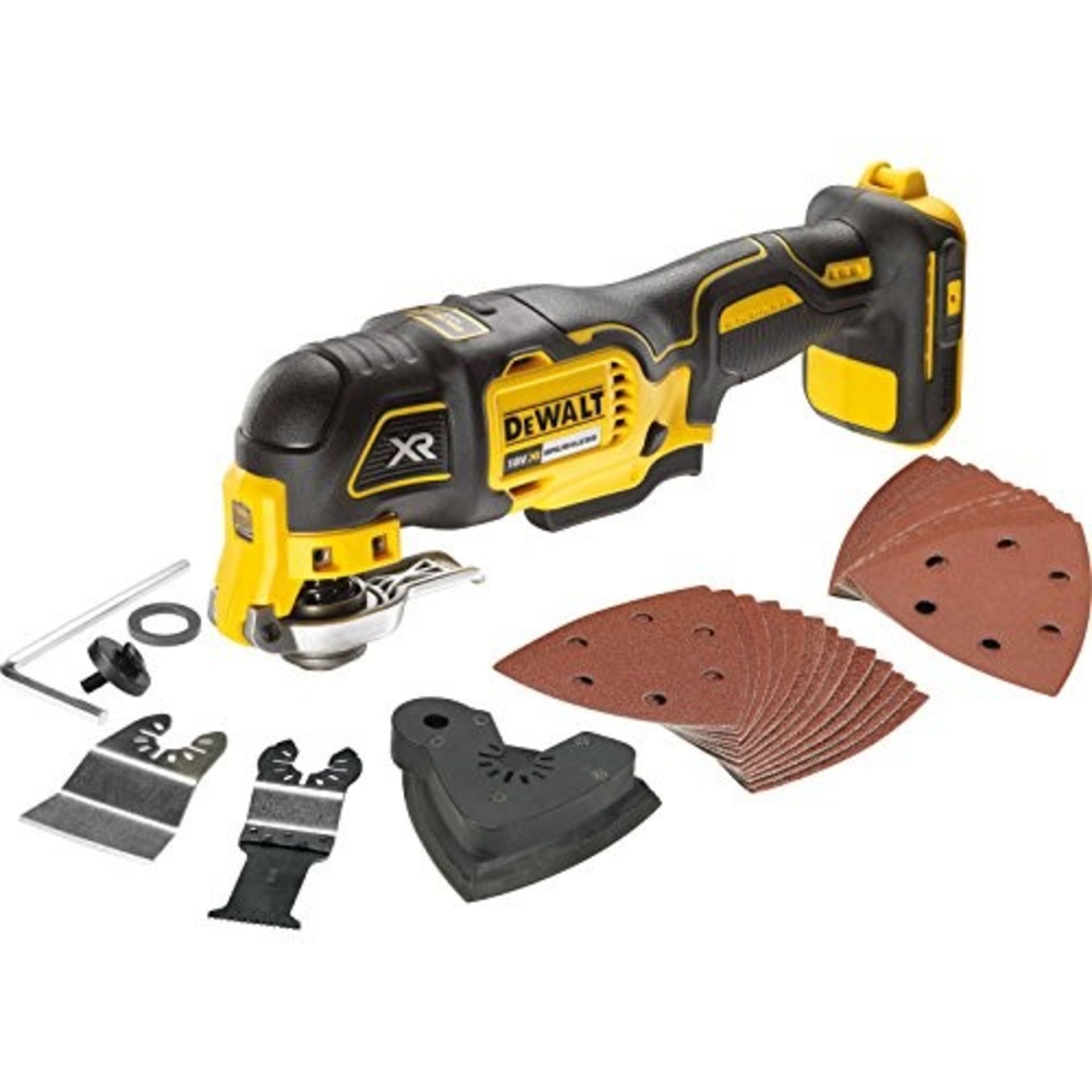 RRP £118.00 DeWalt DCS355N-XJ 18V Li-Ion Cordless Brushless Oscillating Multi-Tool