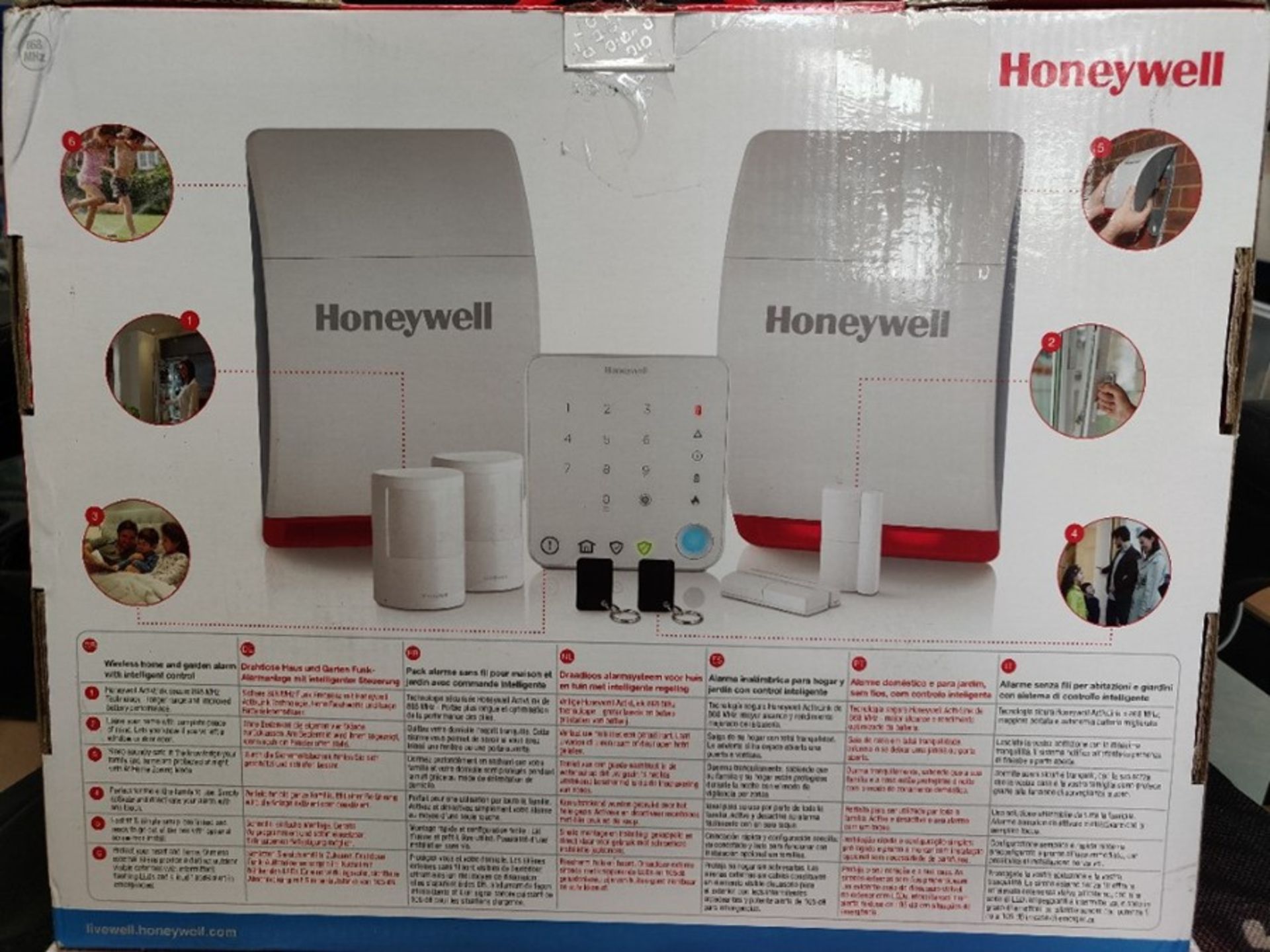 RRP £140.00 Honeywell Home HS342S Wireless Home and Garden Alarm with Intelligent Control - White - Image 2 of 3