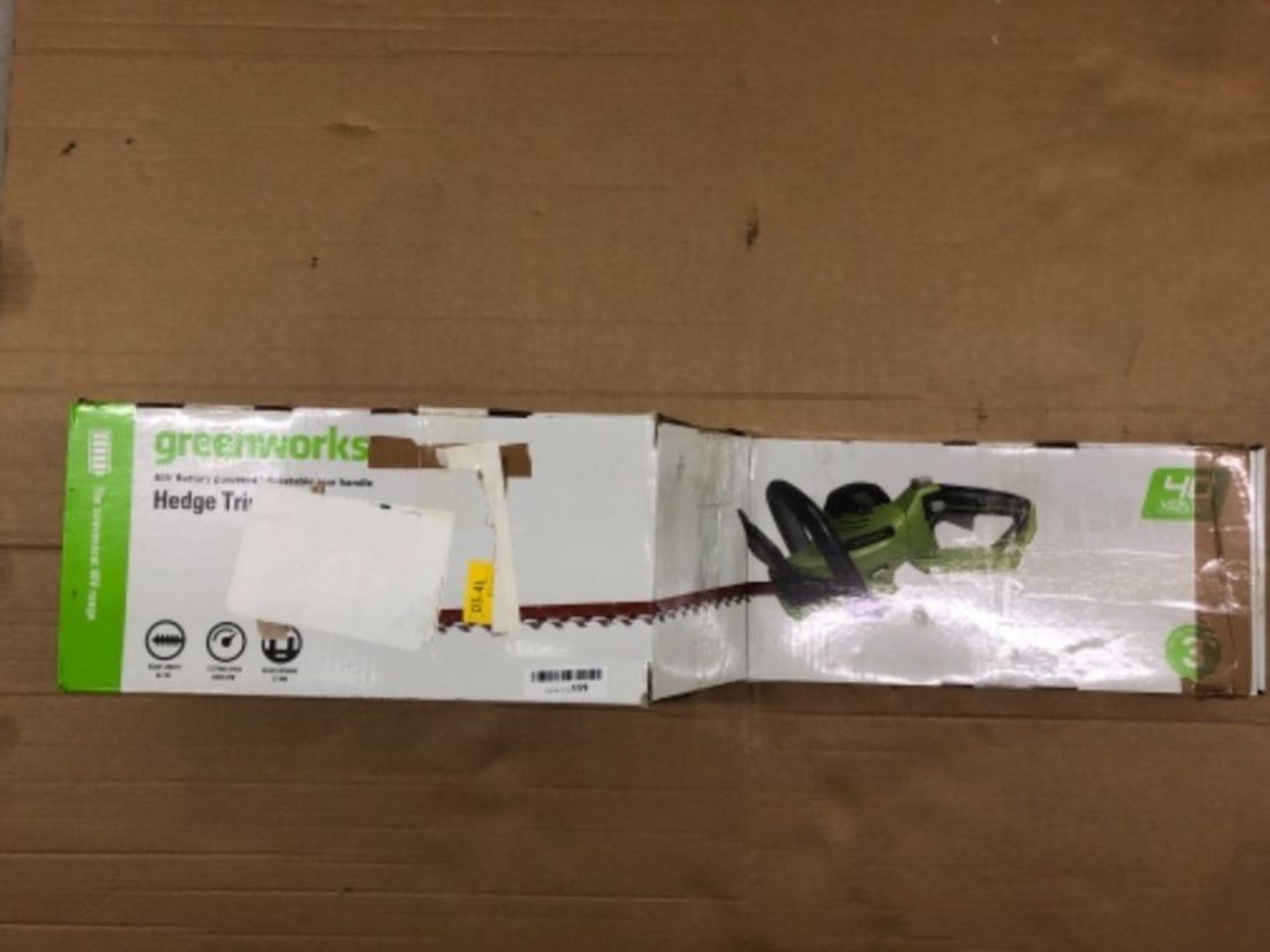 RRP £80.00 Greenworks Battery Hedge Trimmer G40HT (Li-Ion 40V 61cm Cutting Length 27 mm Tooth Spa