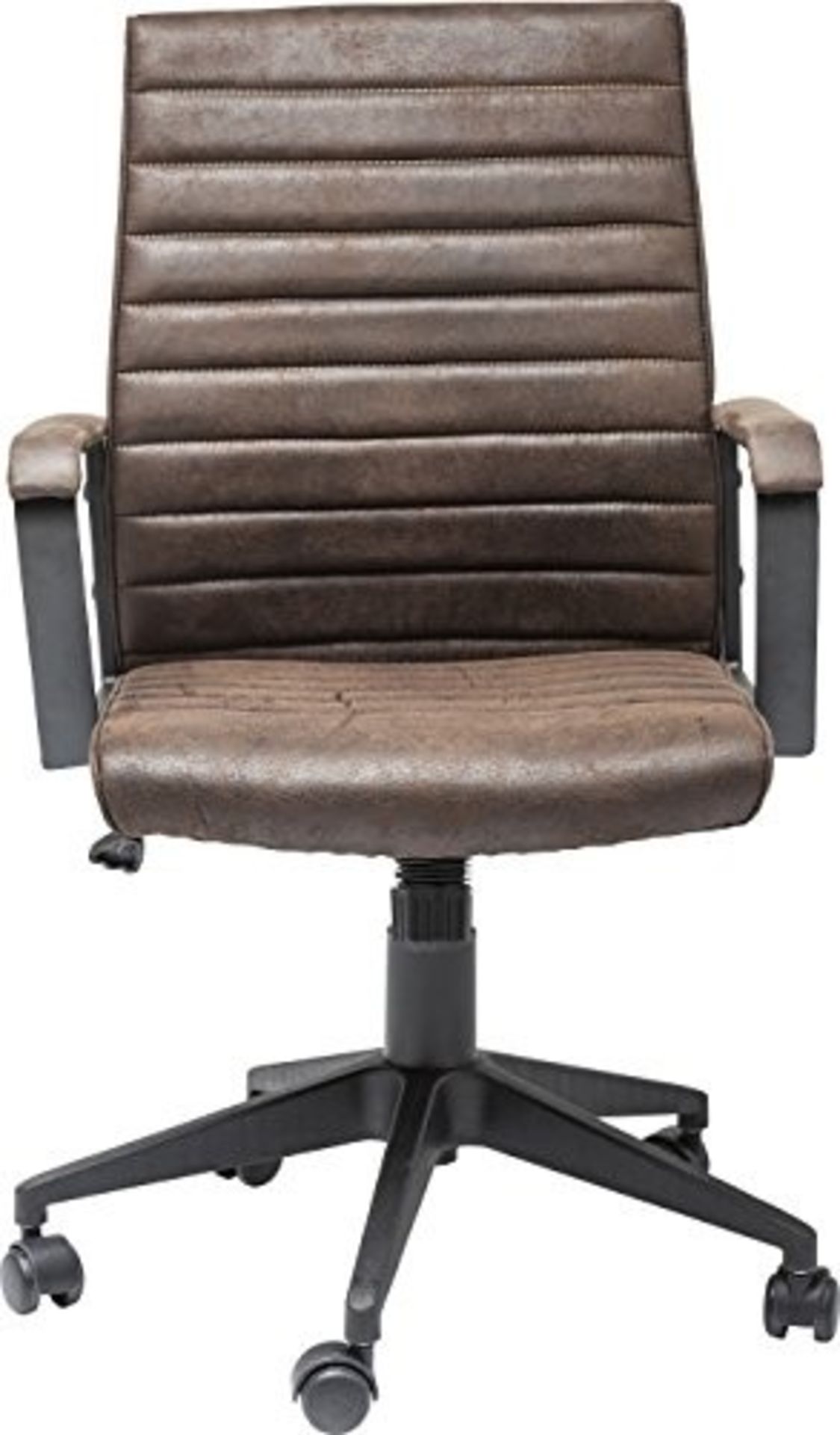 RRP £135.00 [INCOMPLETE] Kare Labora Office Swivel Chair, faux leather, Brown, 61 x 57 x 105 cm