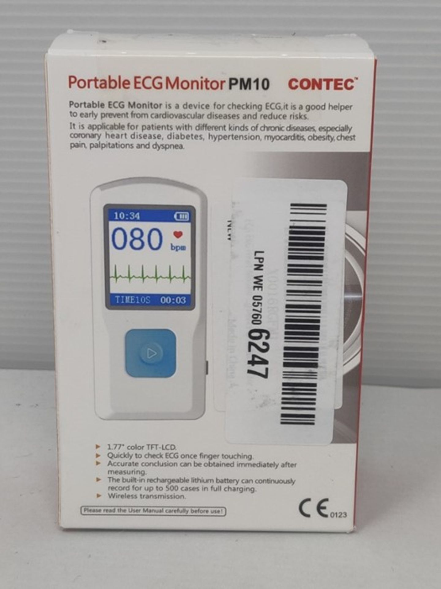 SingDeRing Portable ECG EKG Heart Rate Monitor for Home Use, Mobile Bluetooth ECG Elec - Image 2 of 3