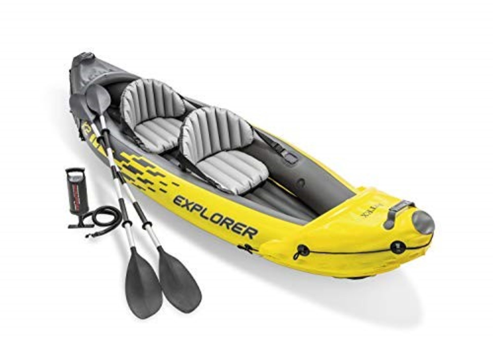 RRP £240.00 Intex Explorer K2 Two-Person Kayak with Oars + Pump