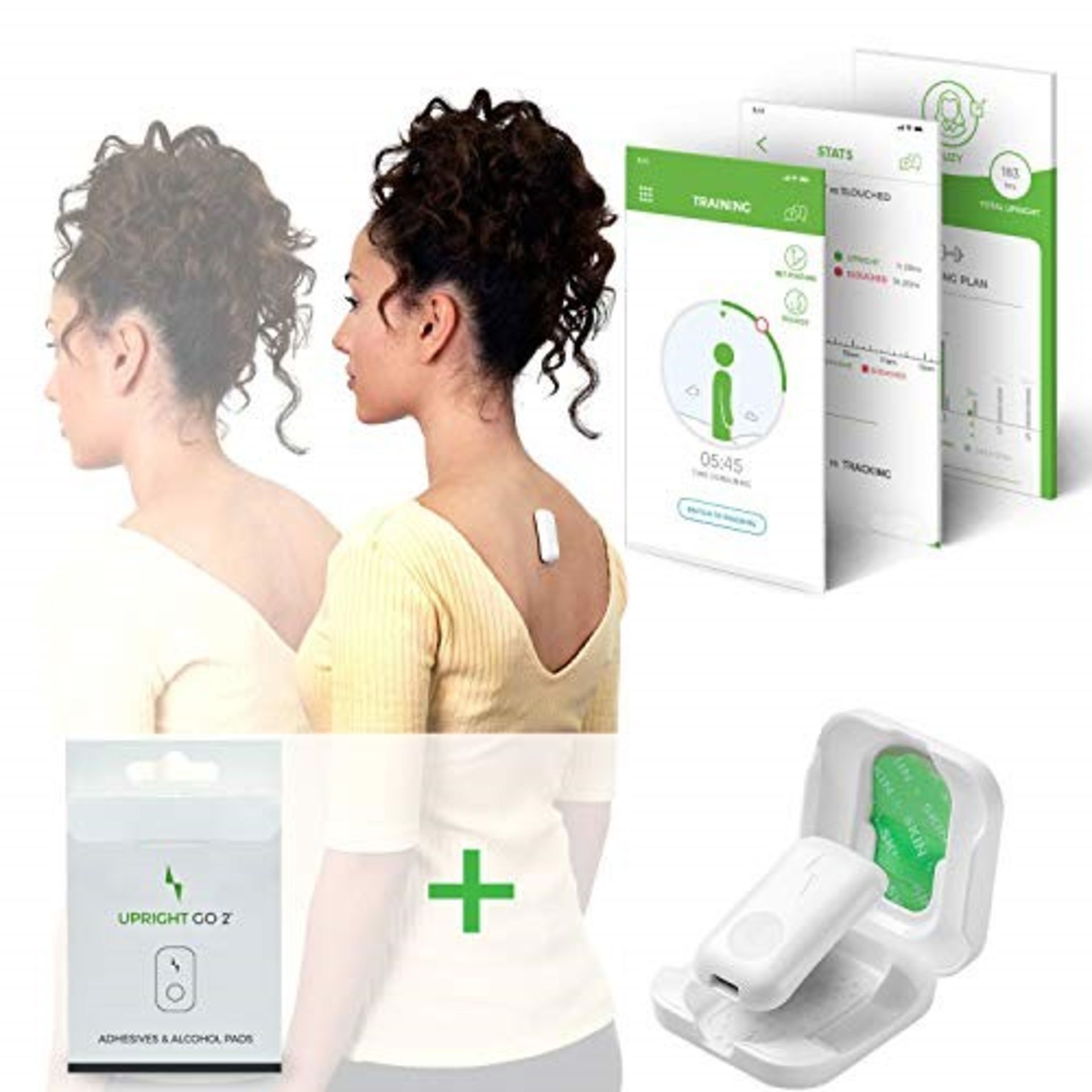 RRP £89.00 UPRIGHT GO 2 + Adhesives Bundle - Lighter, Smaller Posture Corrector | Strapless, Disc