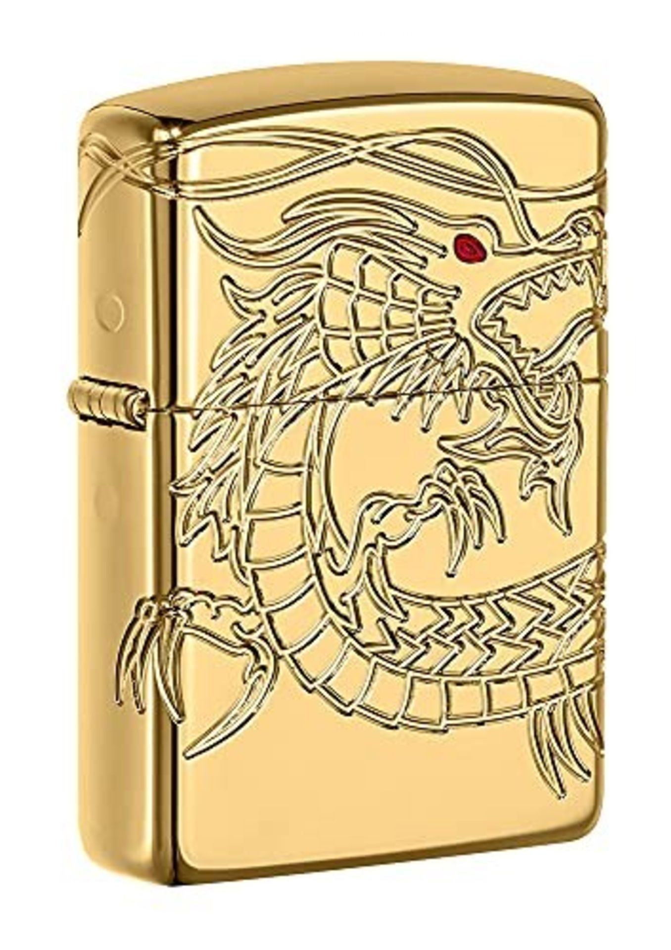 RRP £169.00 Zippo Armor Chinese Dragon Windproof Pocket Lighter - High Polish Gold Plate