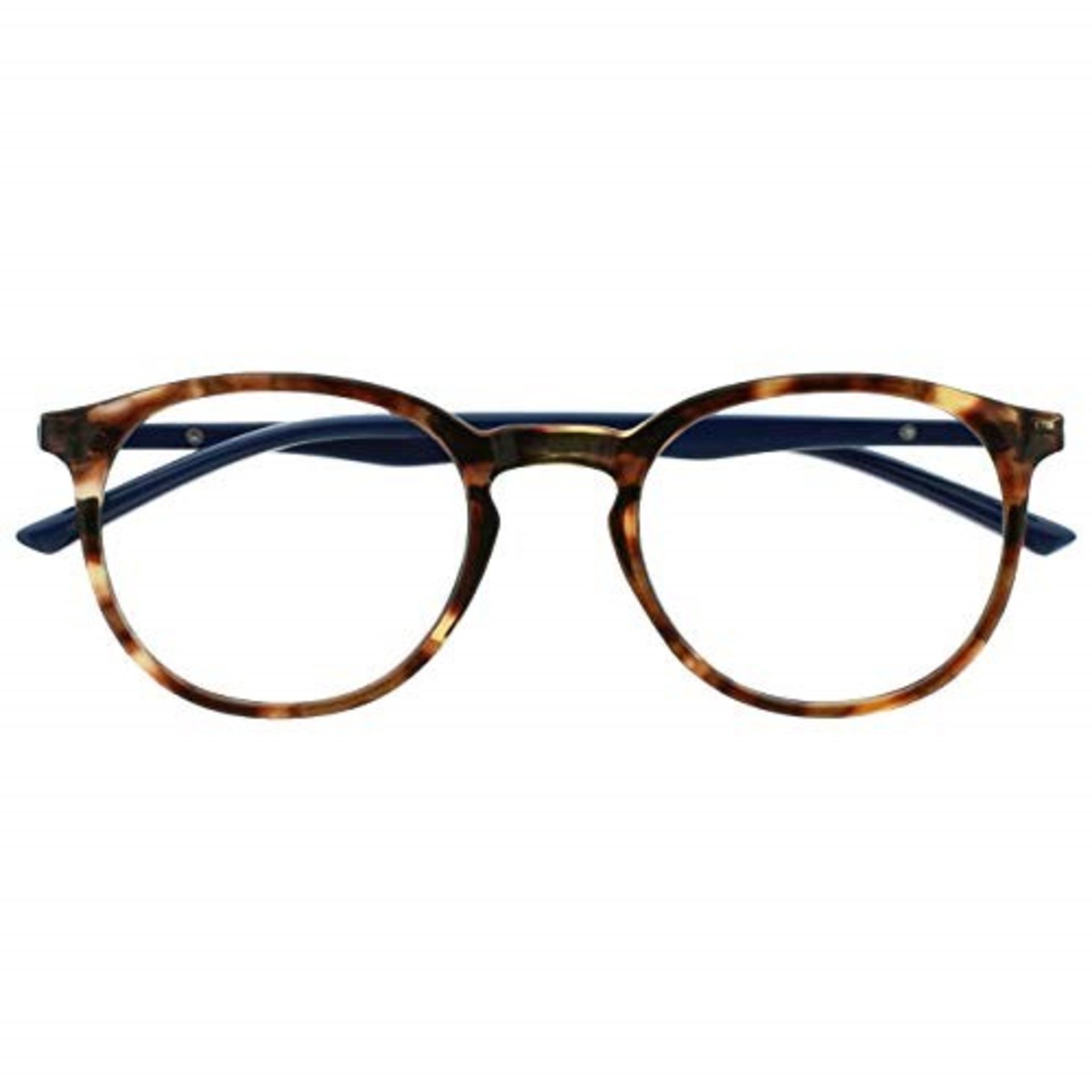 Opulize Met Brown Tortoiseshell Navy Blue Reading Glasses Large Round Comfortable Mens