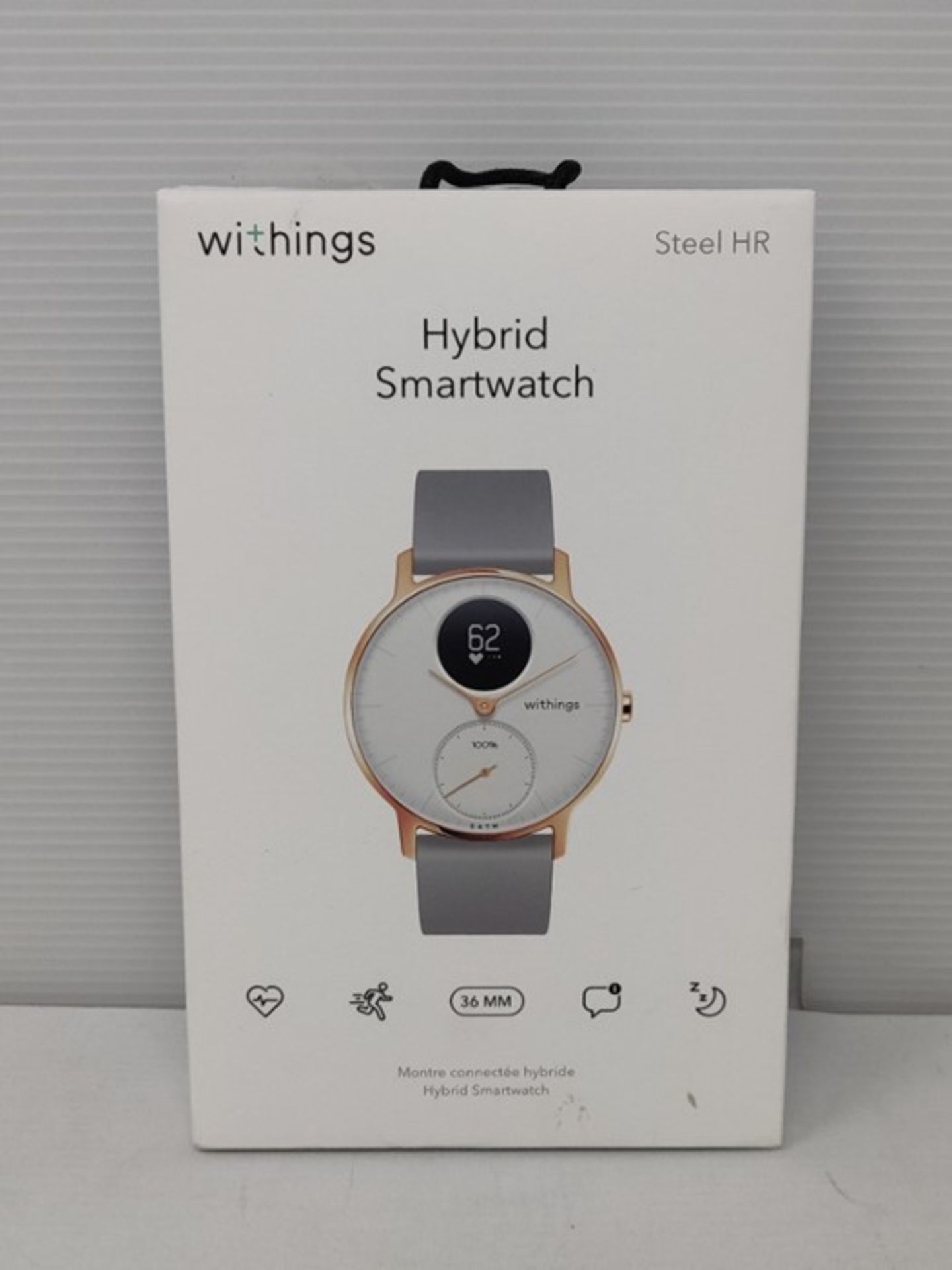 RRP £176.00 Withings Steel HR - Hybrid Smartwatch - Activity Tracker with Connected GPS, Heart Rat - Image 2 of 3