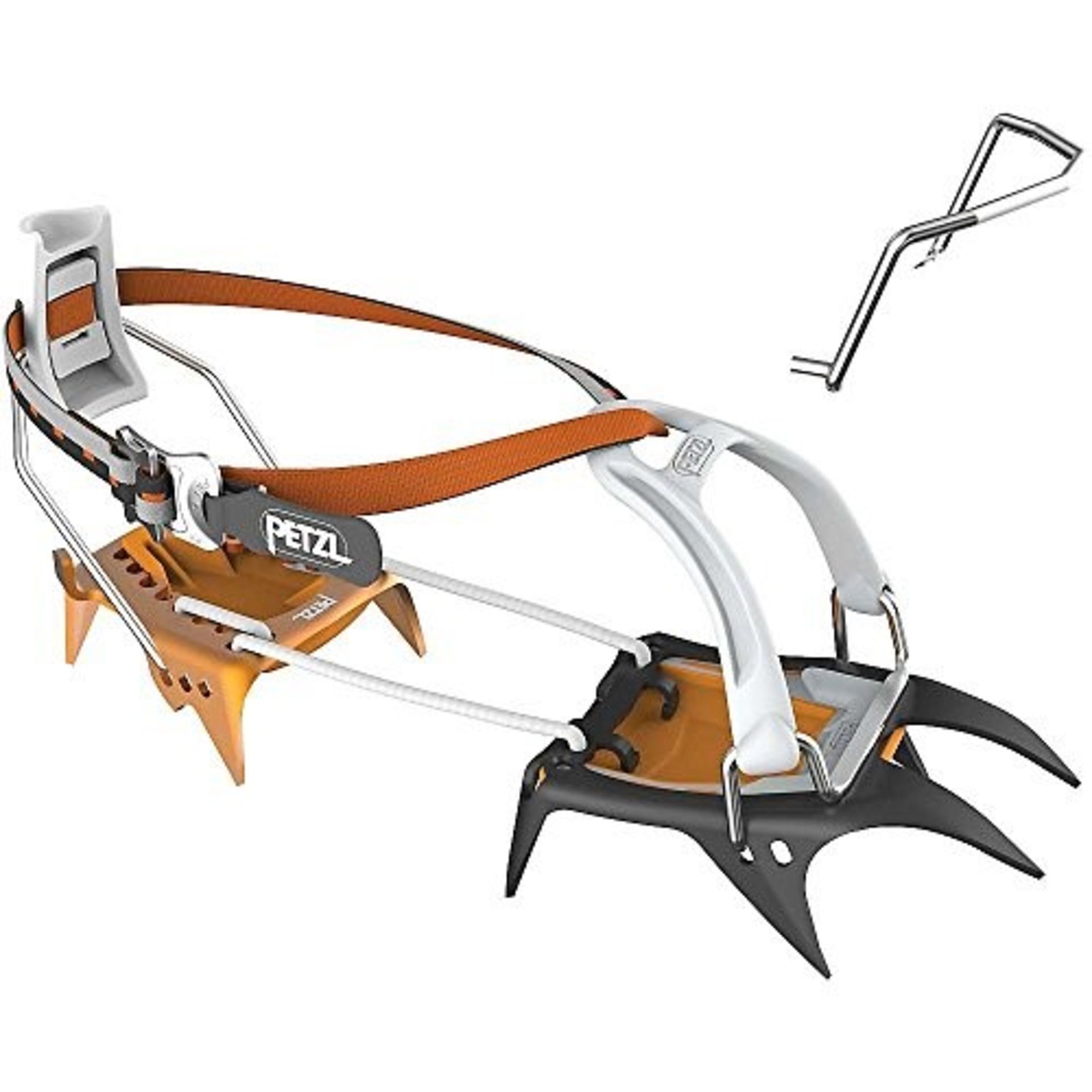 RRP £109.00 [INCOMPLETE] PETZL. IRVIS Hybride Crampons avec Un Avant Partie en Acier, Un Talon Par