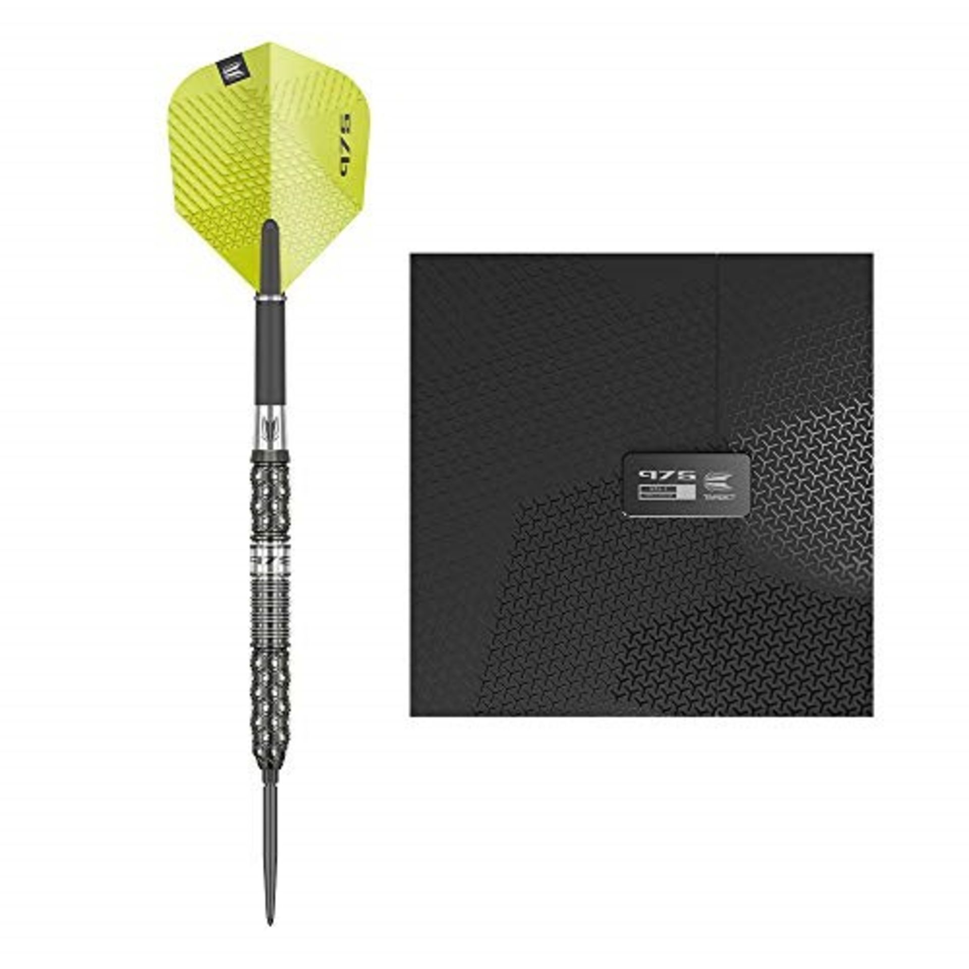 RRP £149.00 Target Darts 975 01 24G 97.5% Tungsten Swiss Point Steel Tip Darts Set, Black and Gree