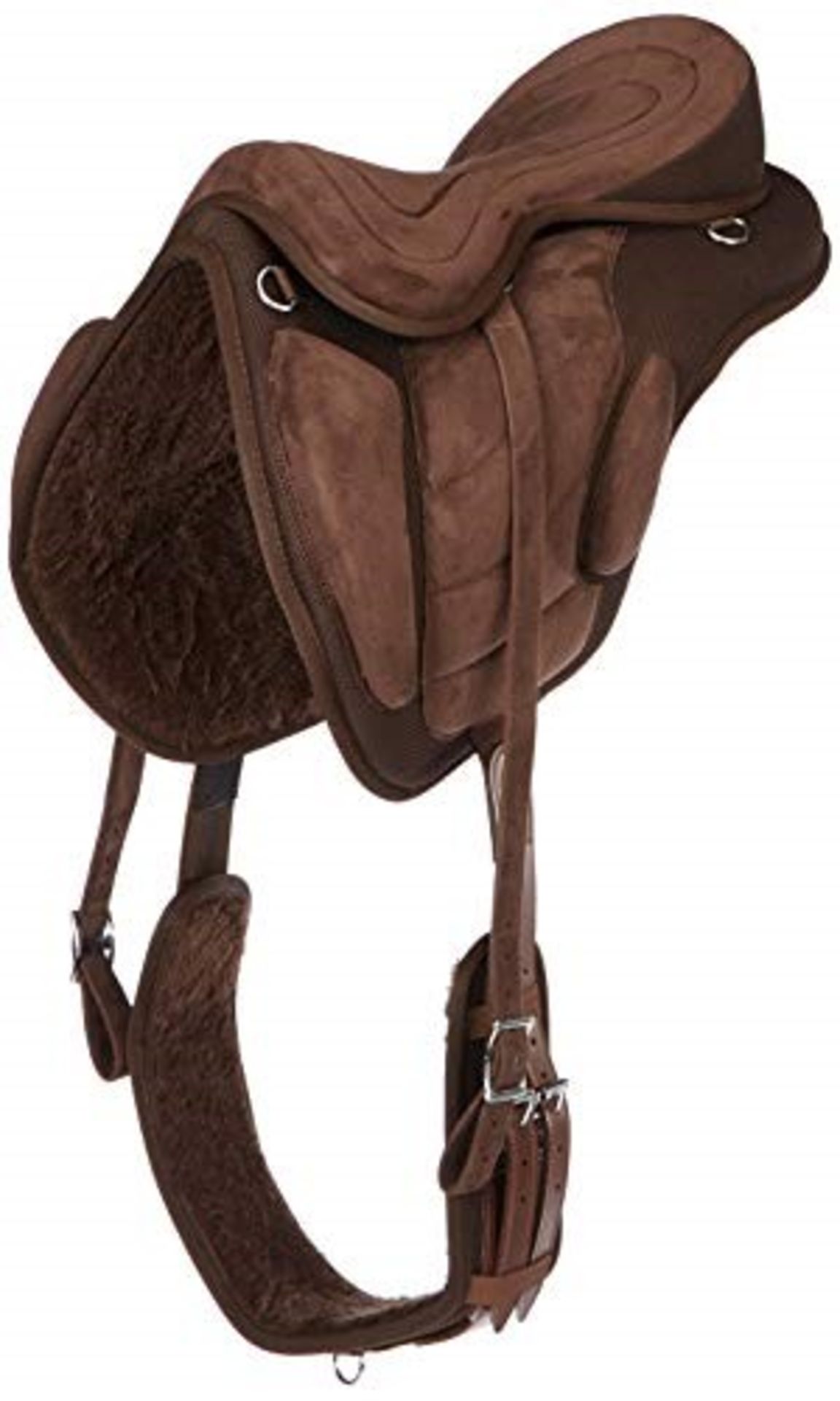 RRP £73.00 Cwell Equine New Synthetic All Purpose Treeless Saddle BROWN Sizes 16"/16.5"/17" 17.5"