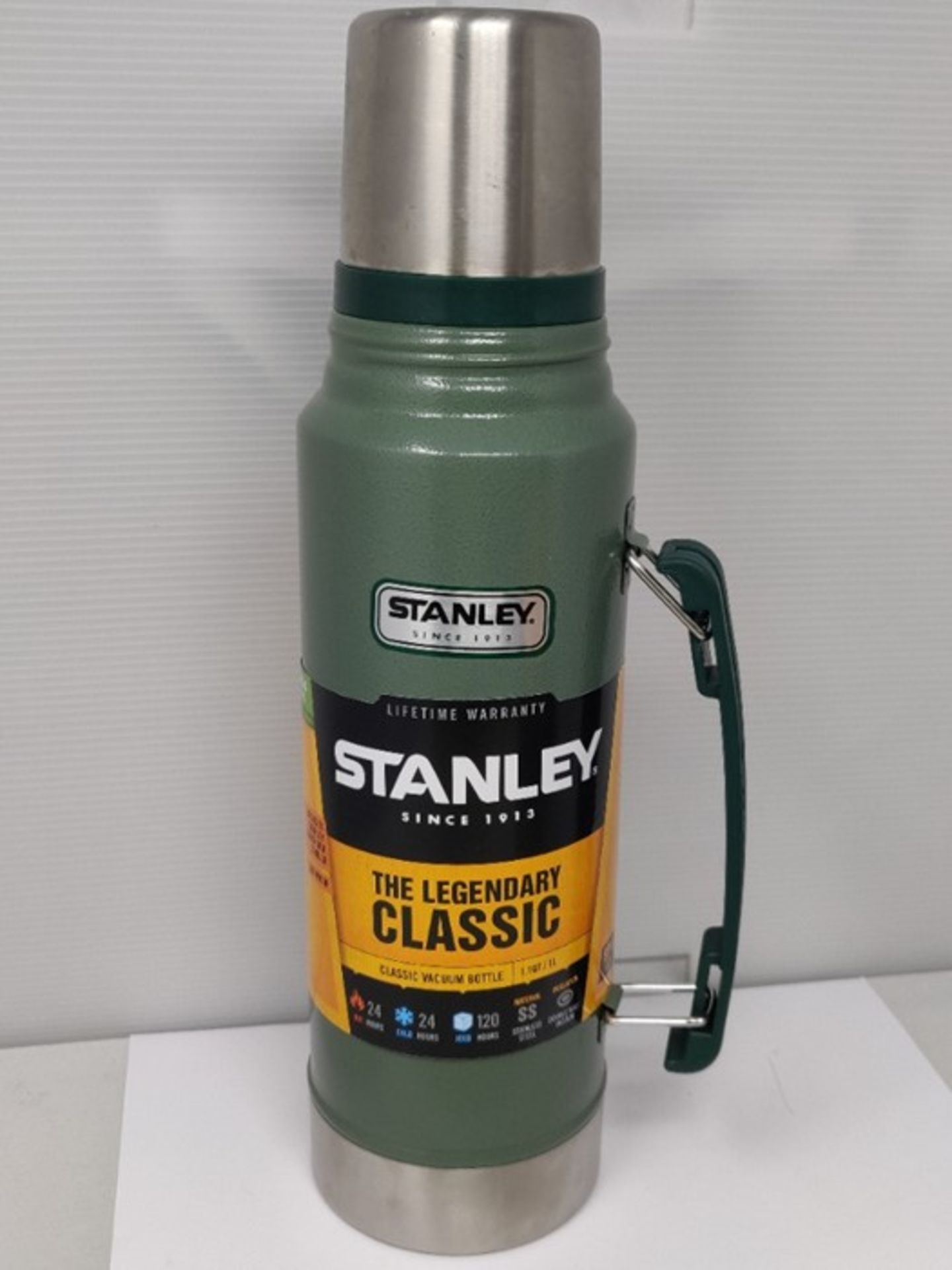 STANLEY 18-8 Stainless Steel-Double-Wall Vacuum Insulation Water Bottle, Hammertone Gr - Image 2 of 2