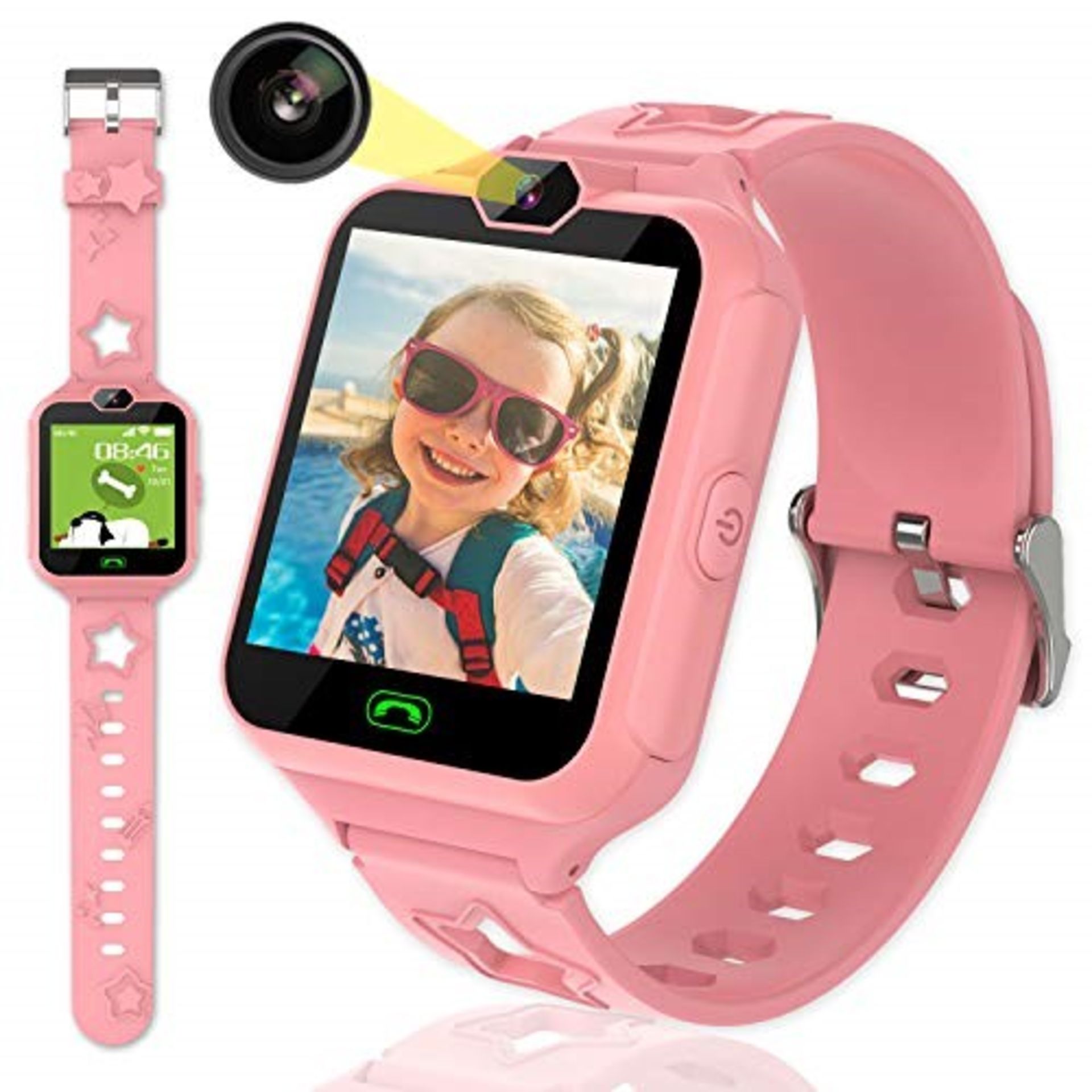 FRLONE Kids Smart Watch for Girls Boys - Children's Smartwatch Phone with 7 Games Musi