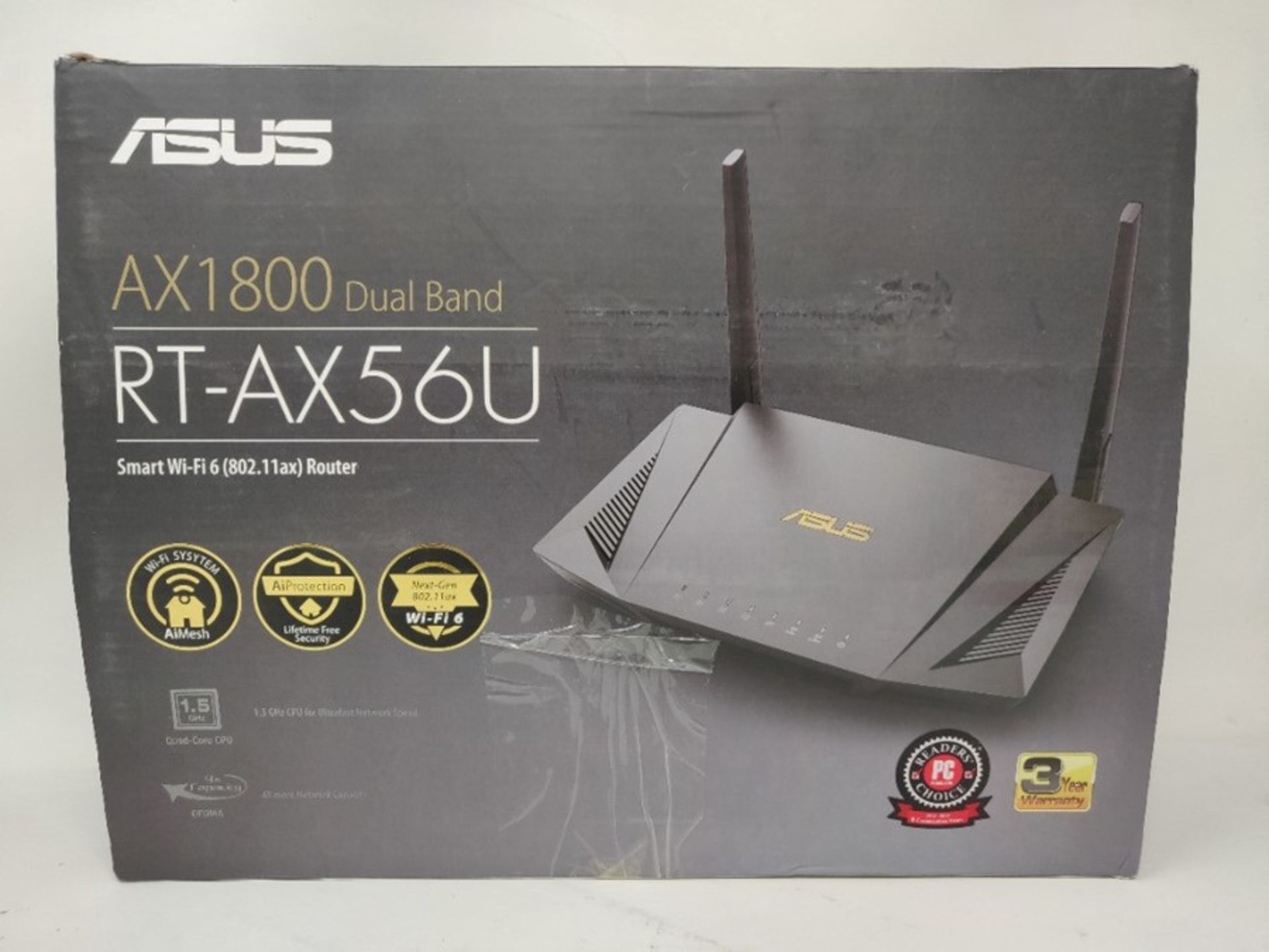 RRP £139.00 [INCOMPLETE] ASUS RT-AX58U - Wifi Router 6 AX3000 Dual Band Gigabit (OFDMA, MU-MIMO, 1 - Image 2 of 3