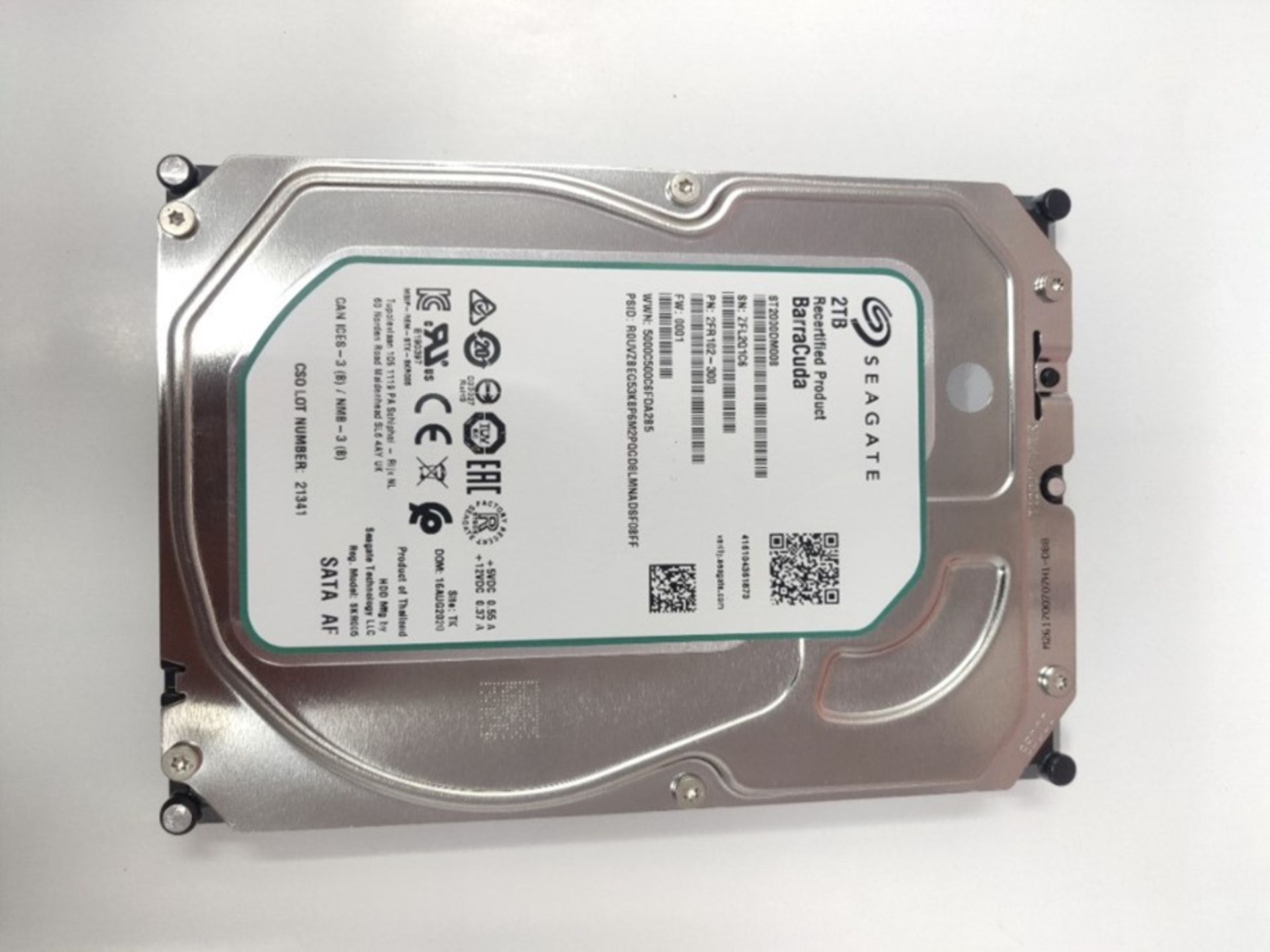 Seagate BarraCuda 2 TB Internal Hard Drive HDD  3.5 Inch SATA 6 GB/s 7200 RPM 256 M - Image 2 of 2