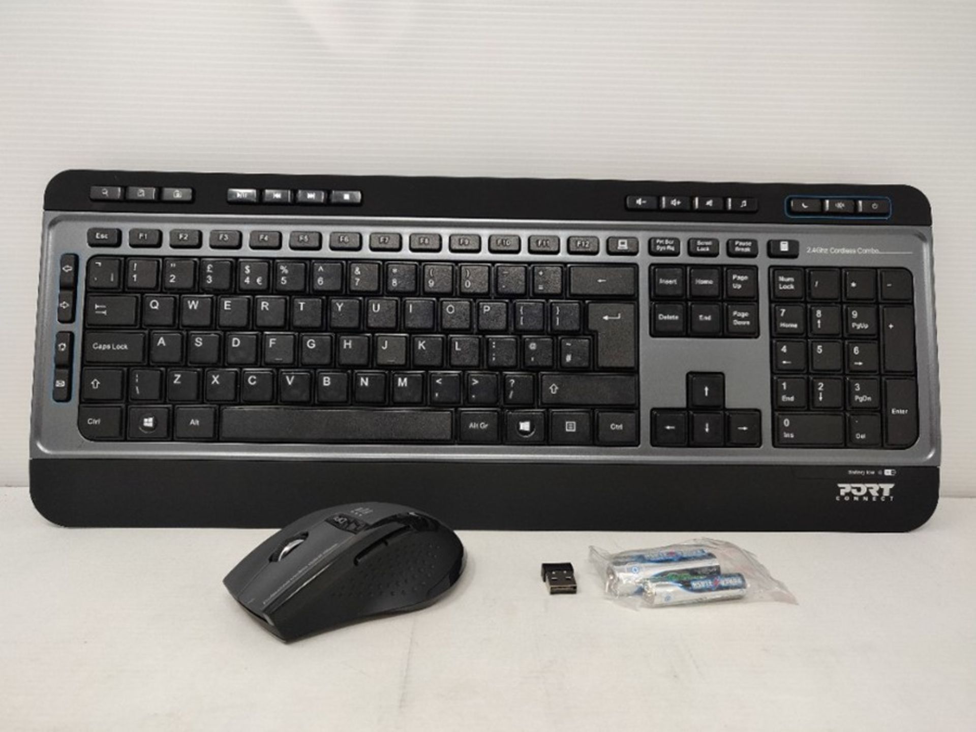 Port Connect Silent Wireless Keyboard and Mouse Set, 5 Button Mouse with adjustable Op - Image 3 of 3