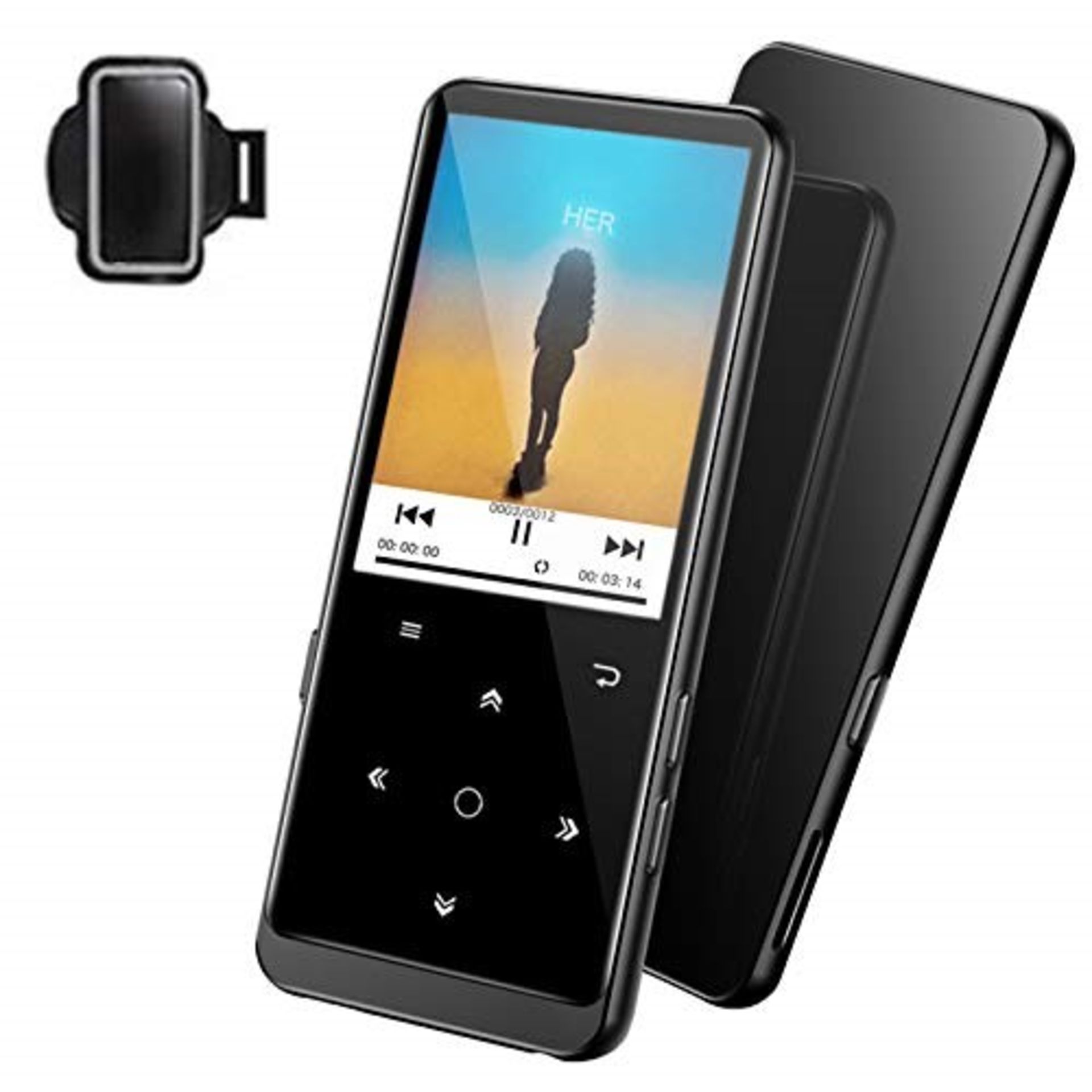 32GB MP3 Player, SUPEREYE MP3 Music Players with Bluetooth 4.2, 2.4" Large Screen, FM