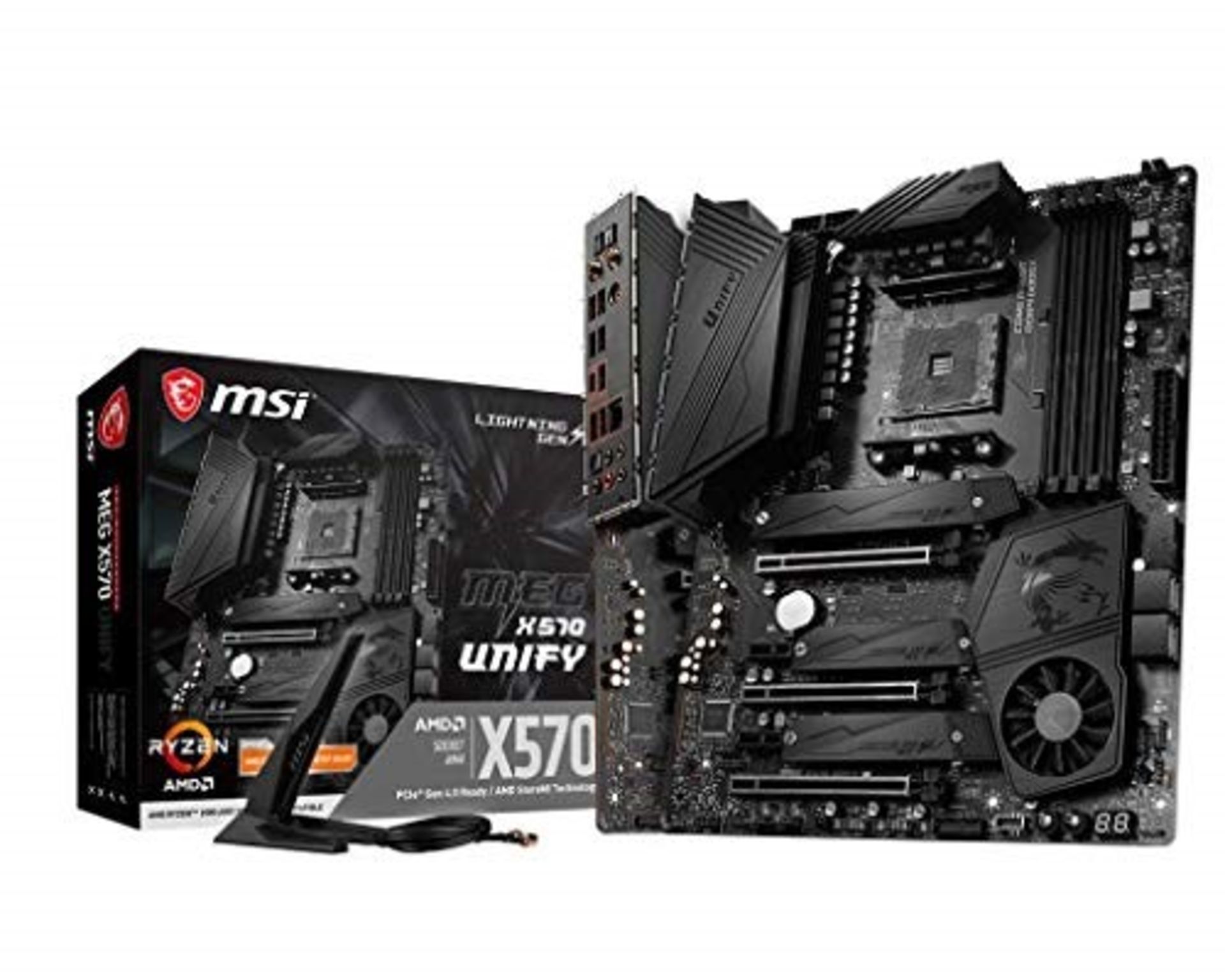 RRP £256.00 MSI MEG X570 UNIFY Motherboard 'ATX, AM4, DDR4, LAN and 802.11AX Wi-Fi, USB 3.2 Gen2,