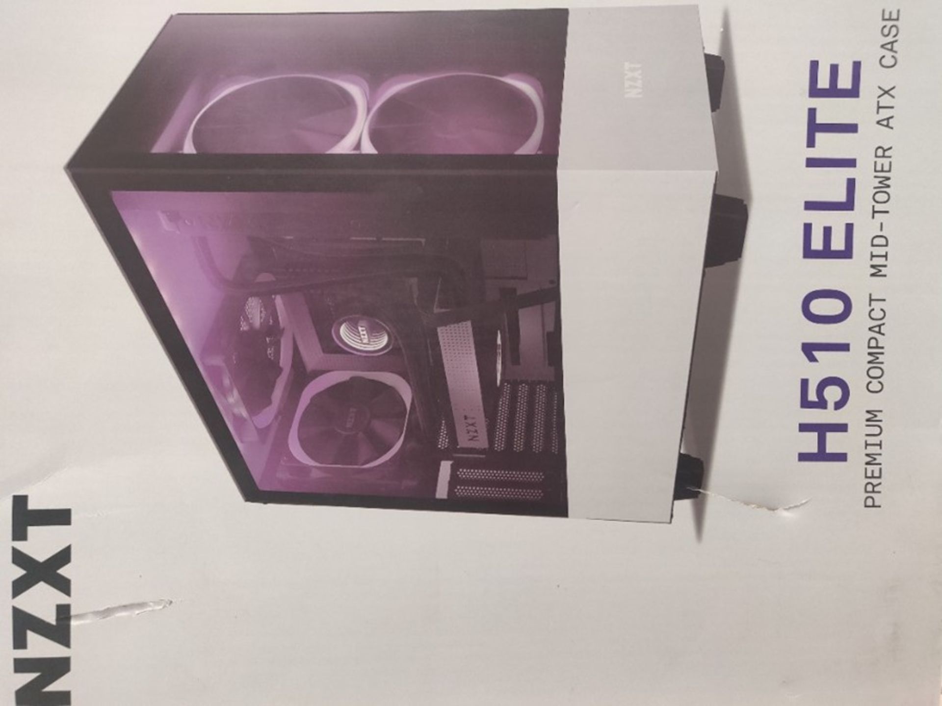 RRP £136.00 NZXT H510 Elite - Premium Mid-Tower ATX Case PC Gaming Case - Dual-Tempered Glass Pane - Image 2 of 3