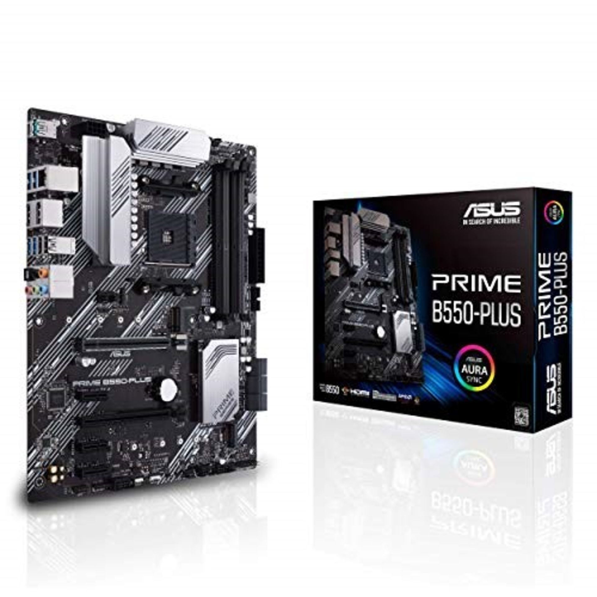 RRP £114.00 ASUS PRIME B550-PLUS AMD B550 (Ryzen AM4) ATX Motherboard (dual M.2, PCIe 4.0, DDR4 44