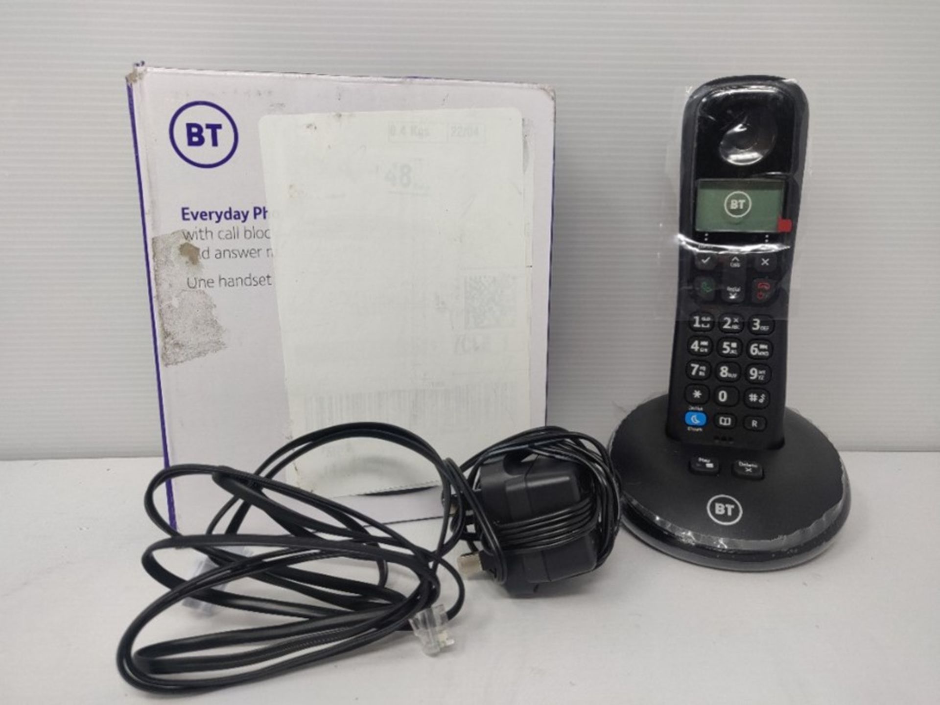 BT Everyday Cordless Home Phone with Basic Call Blocking and Answering Machine, Single - Image 2 of 2