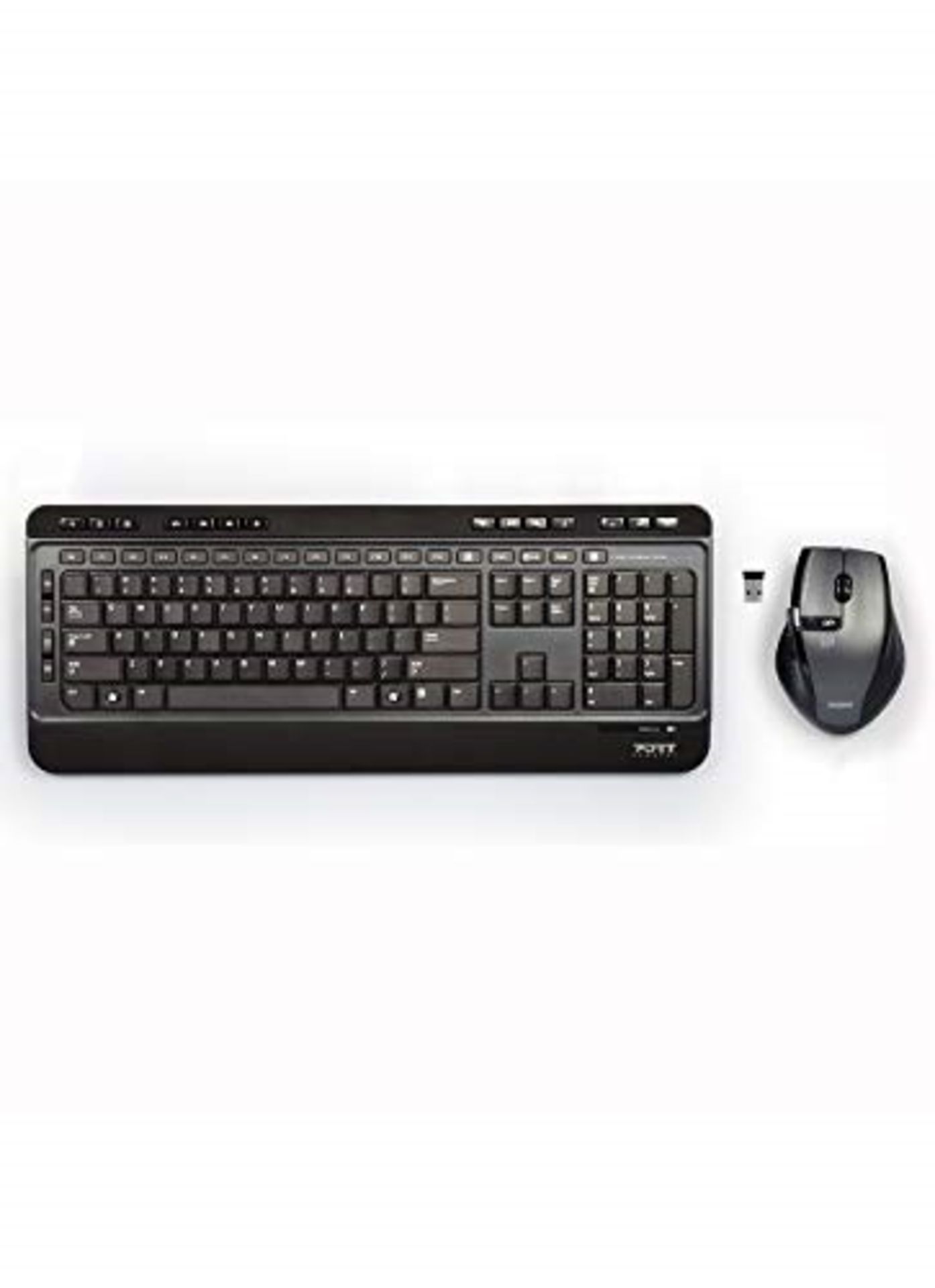 Port Connect Silent Wireless Keyboard and Mouse Set, 5 Button Mouse with adjustable Op