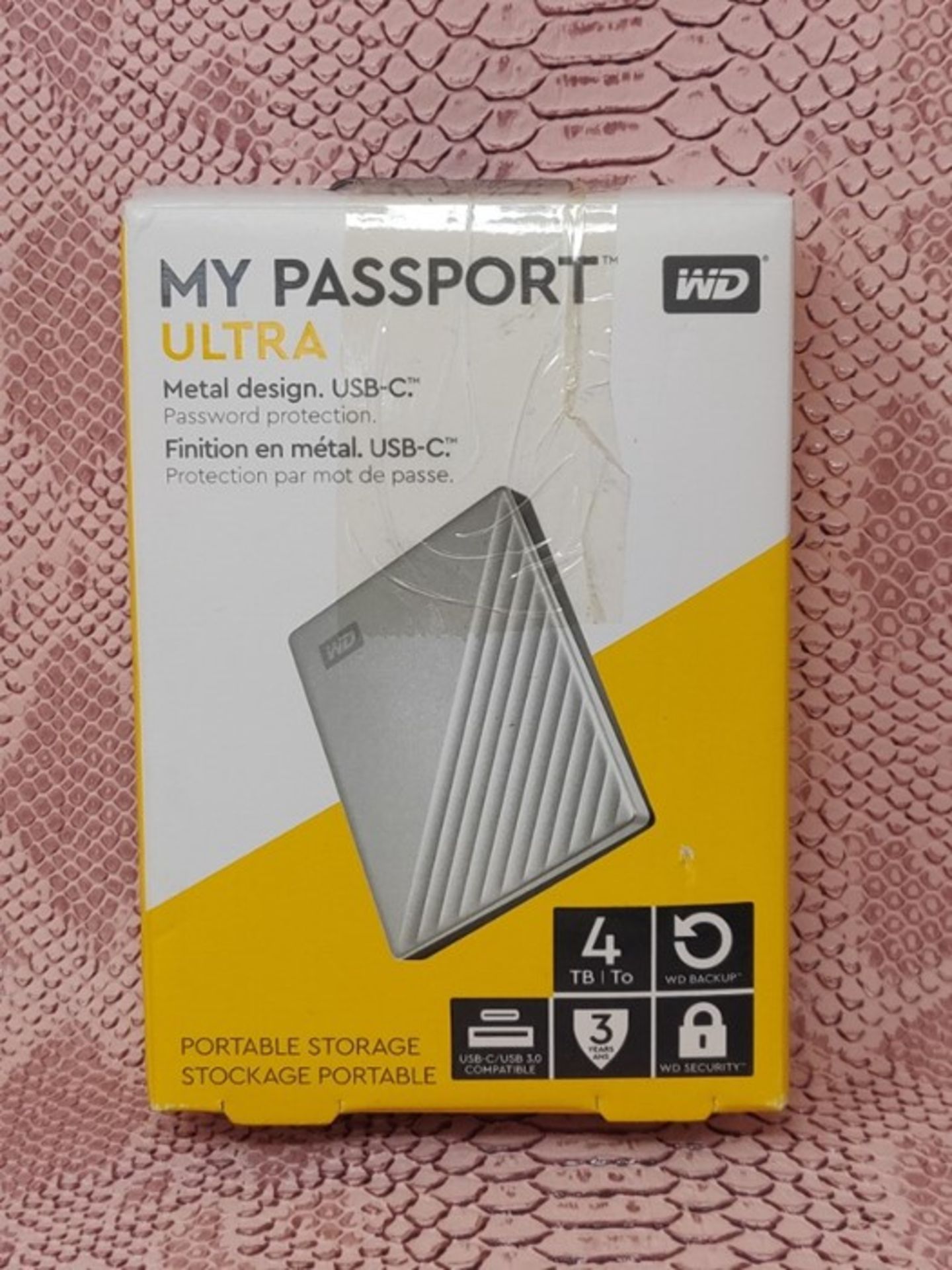 RRP £111.00 [INCOMPLETE] WD 4 TB My Passport Ultra, Portable Hard Drive with Password Protection a - Image 2 of 3