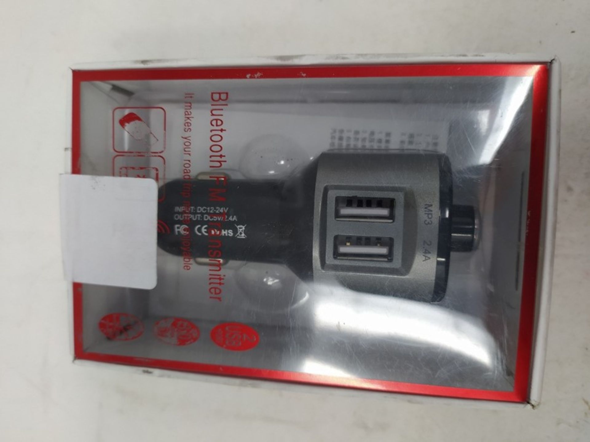 Bluetooth FM Transmitter,Car Audio FM Transmitter With Dual USB Ports LED Display Supp - Image 2 of 2