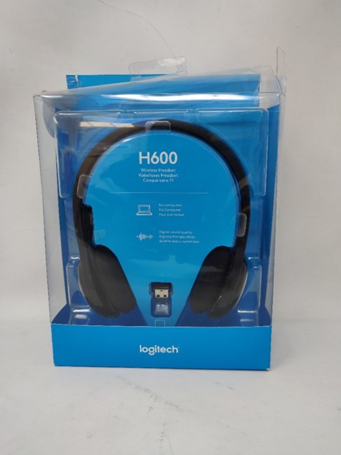 RRP £51.00 Logitech H600 Wireless Headset, Stereo Headphones with Rotating Noise-Cancelling Micro - Image 2 of 3