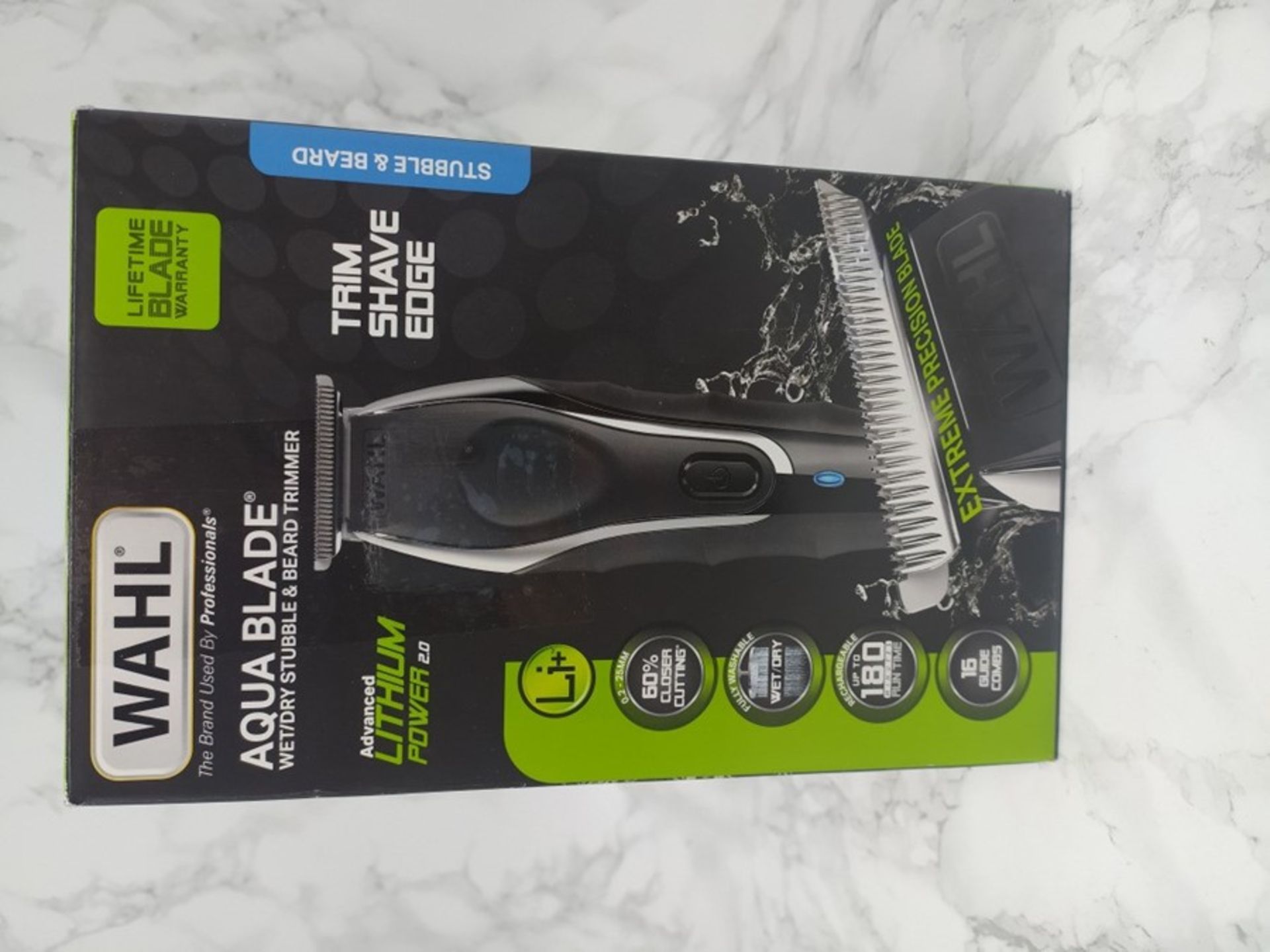 WAHL Beard Trimmer Men, Aqua Blade Hair Trimmers for Men, Stubble Trimmer, Male Groomi - Bild 2 aus 3